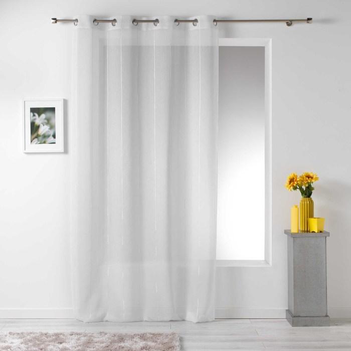 PANNEAU A OEILLETS 140X260CM LINAHE BLANC