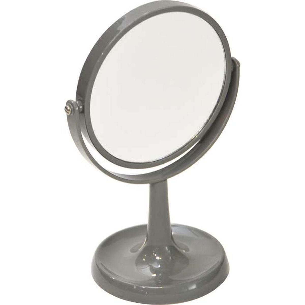 MIROIR BASE VIDE POCHE  ABS 1 FACE NORMAL   1 FACE GROSSISSA