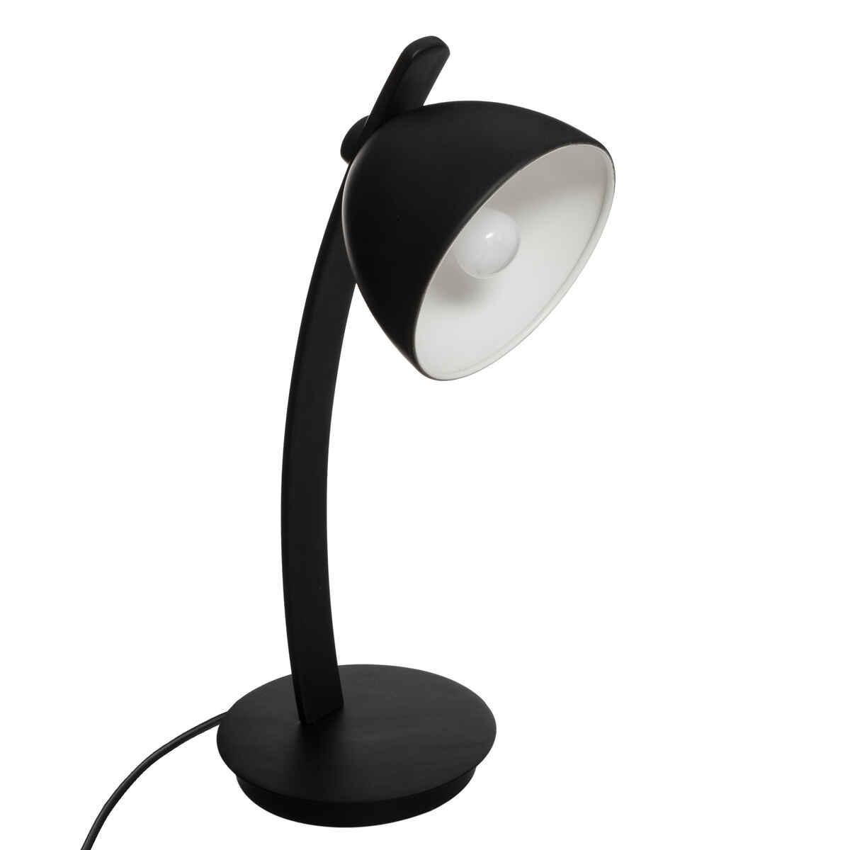 LAMPE ARC COURBE METAL NOIR H.52CM