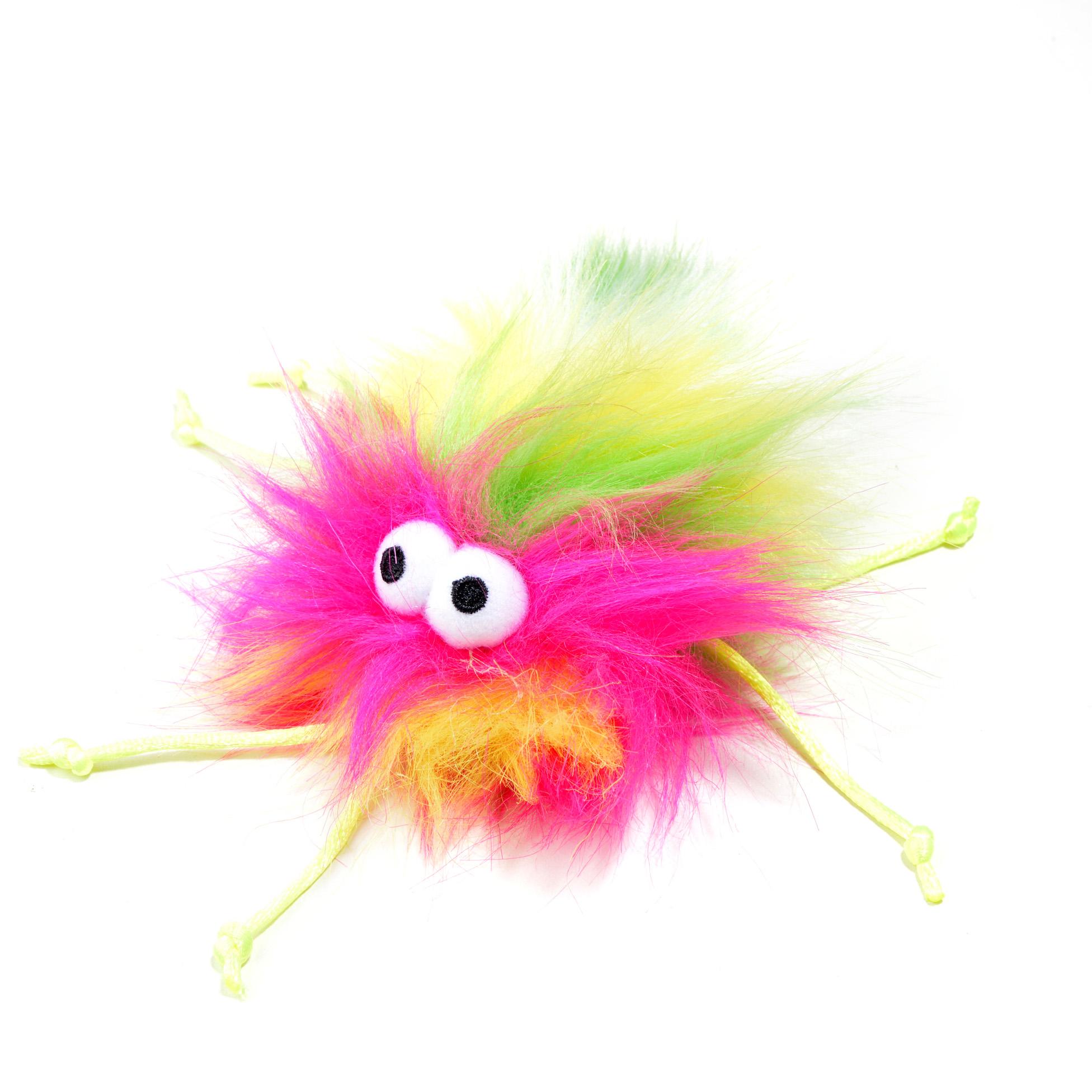 JOUET PELUCHE MONSTRE AVEC CORDELETTES 11X6X4CM