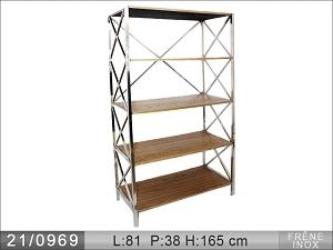 ETAGERE RECT. 5 NIVEAUX INOX