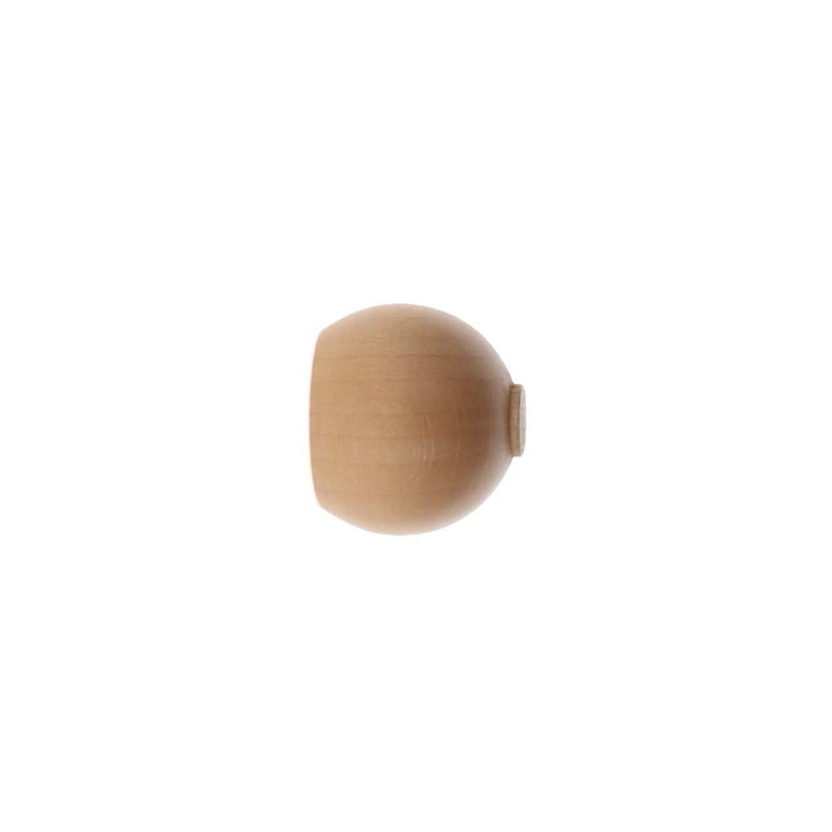 EMBOUT BOULE D.28CM NATUREL VERNIS X2PIECES
