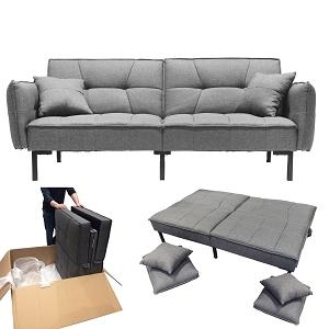 CANAPE CONVERTIBLE GRIS