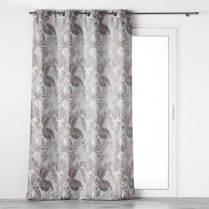 RIDEAU A OEILLETS 140X260CM JACQUARD FAGGY TAUPE