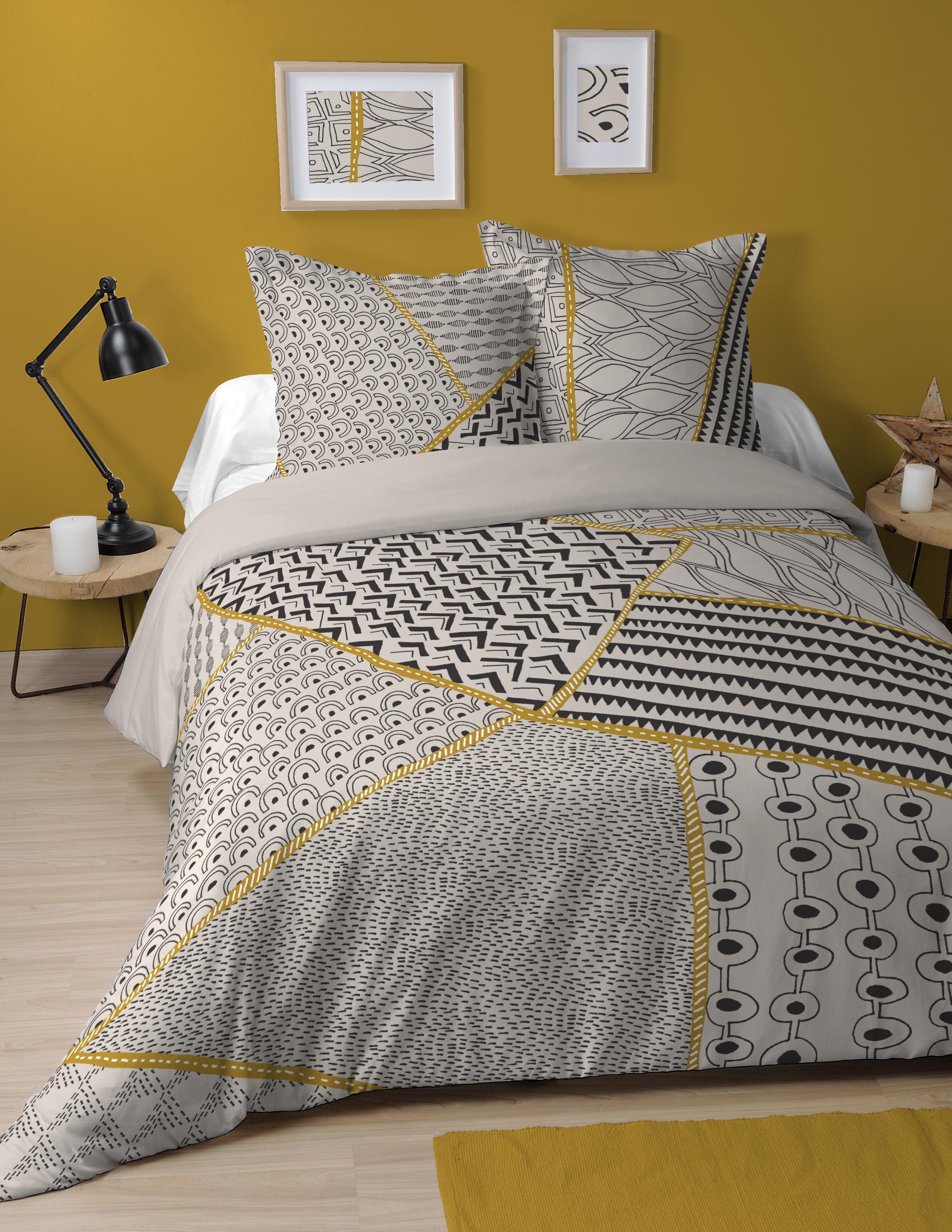 FRESNO HOUSSE COUETTE 240X220CM 2 TAIES OREILLER 63X63CM