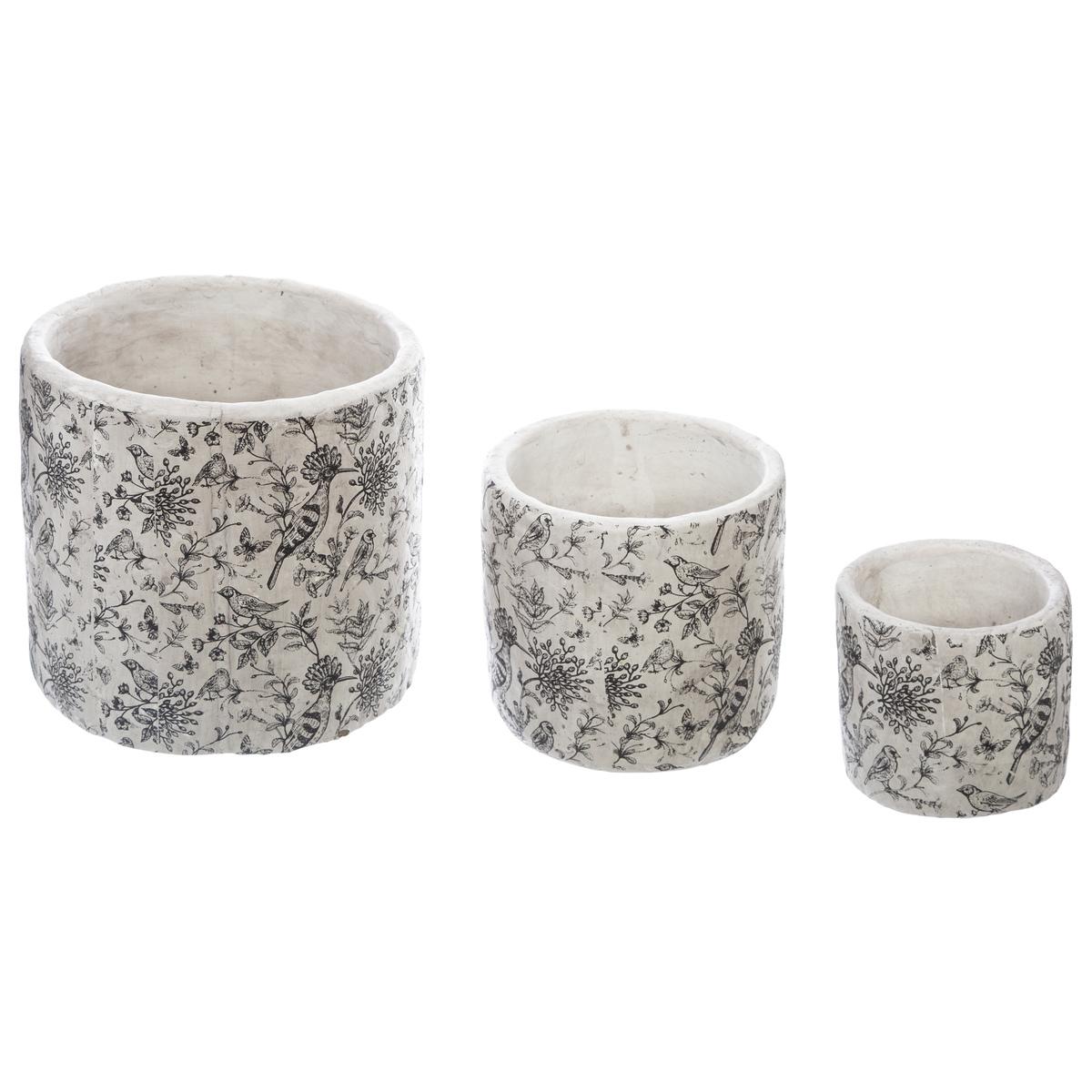 POTS RONDS CIMENT USE HIVER D.8X8X8CM