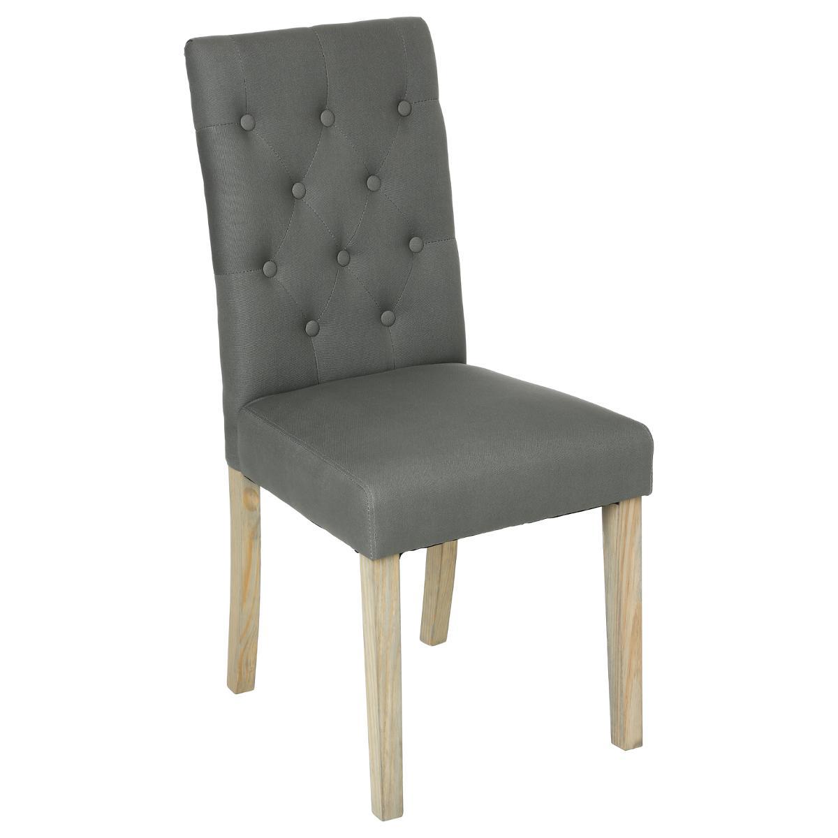 CHAISE CANVAS GRIS CLEVA