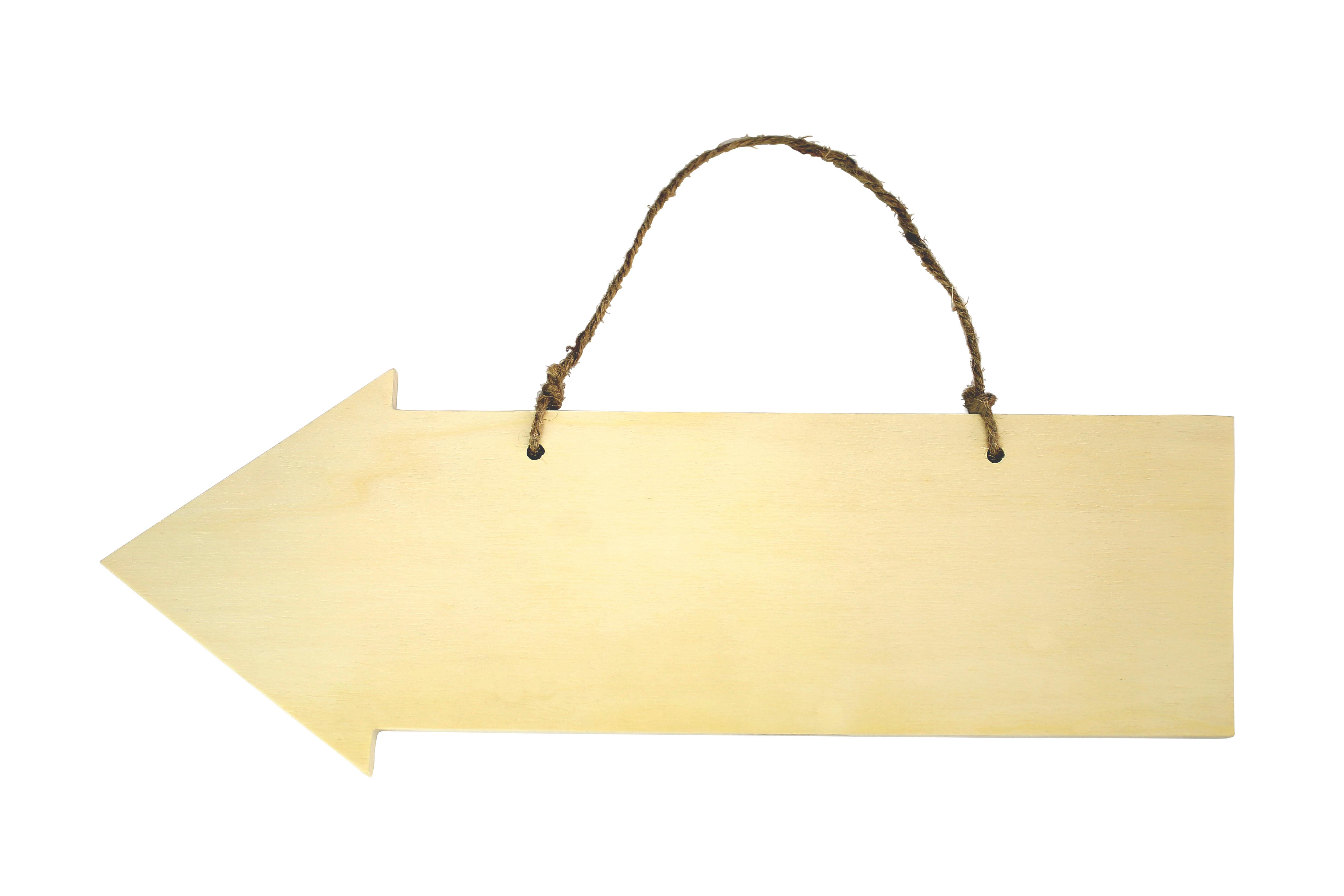 FLECHE BOIS A SUSPENDRE 40 X 14.5 X 0.8 CM