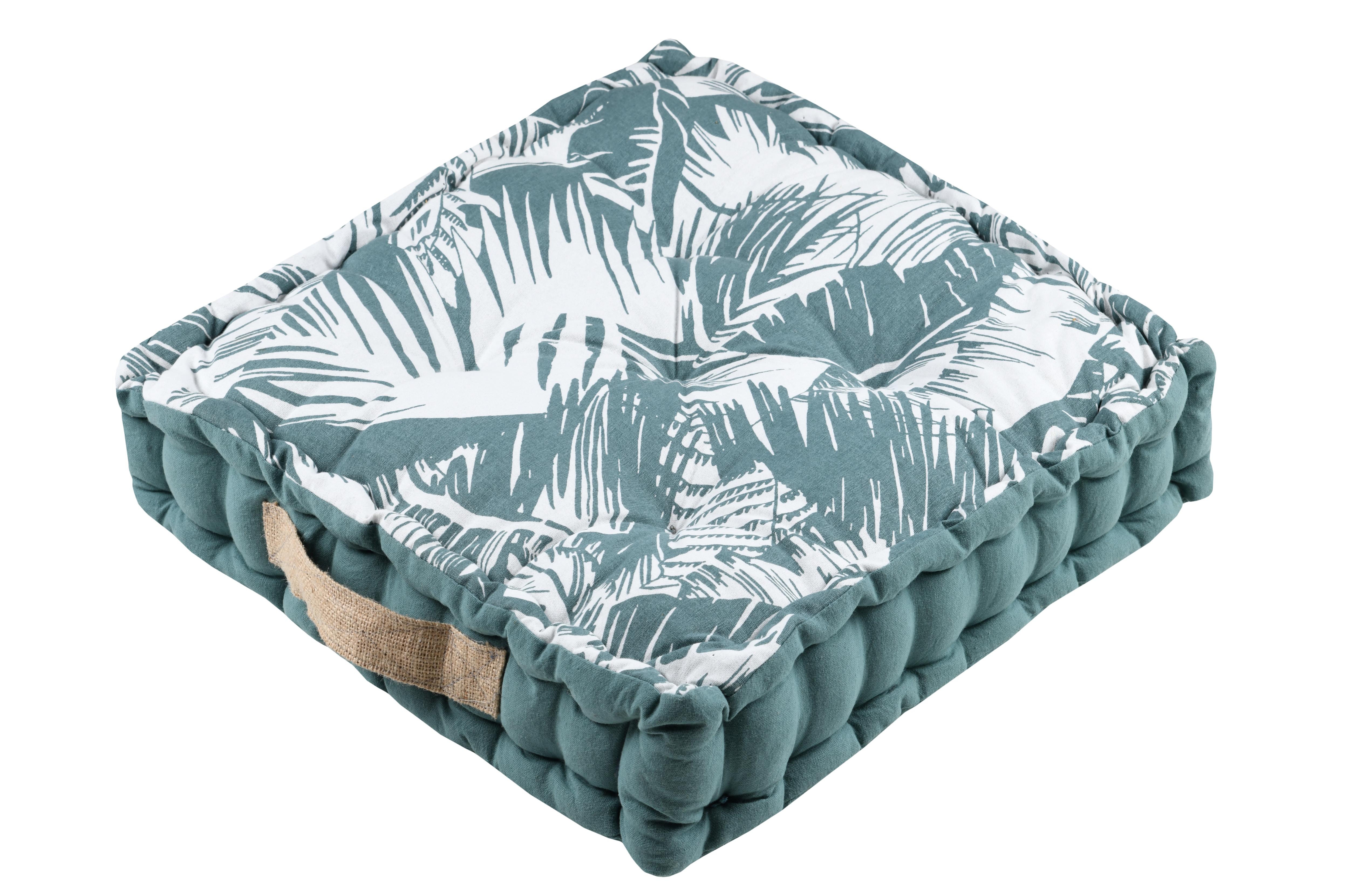 BAMAKO COUSSIN SOL 45X45X10CM PETROLE