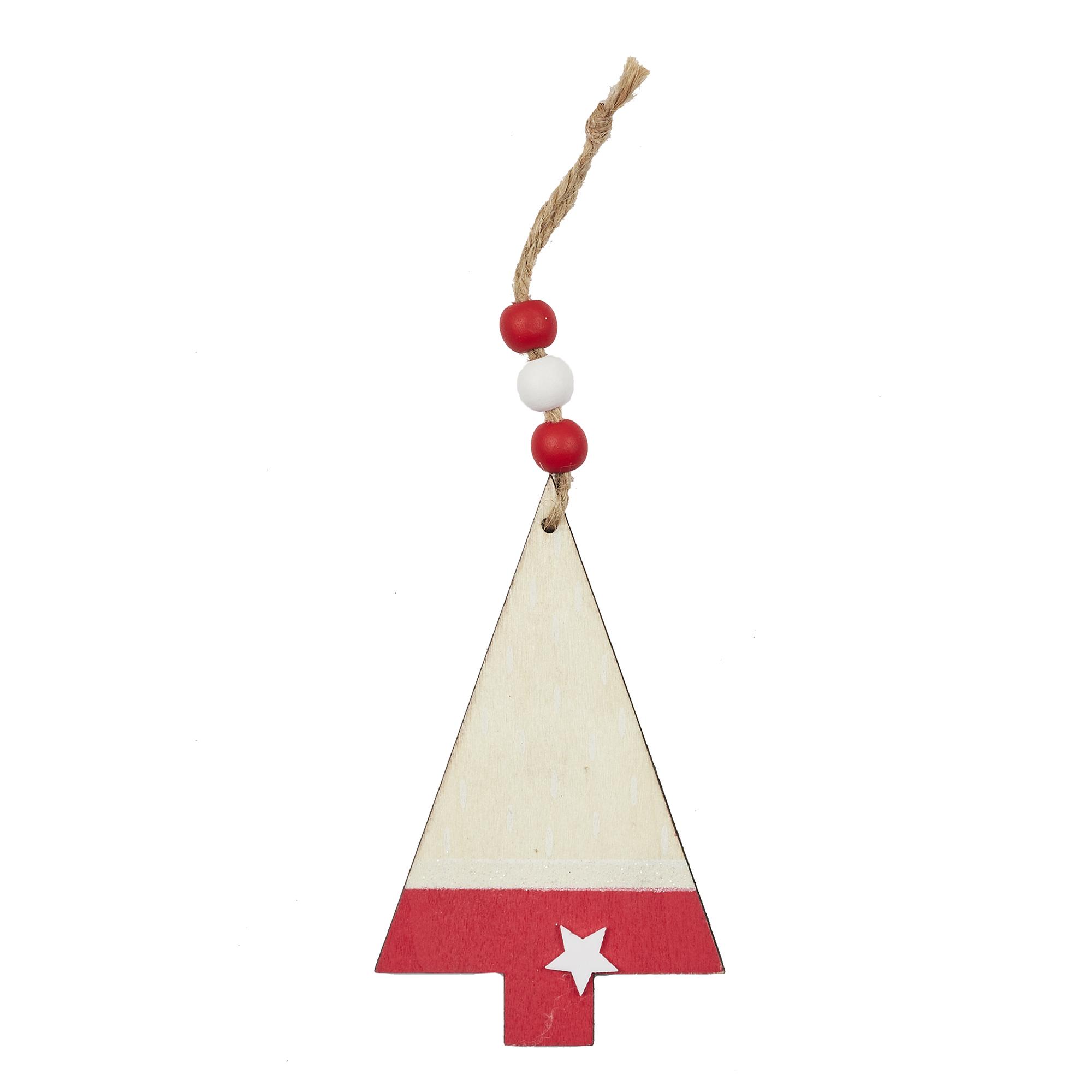 SUSPENSION SAPIN MINIMALISTE ROUGE
