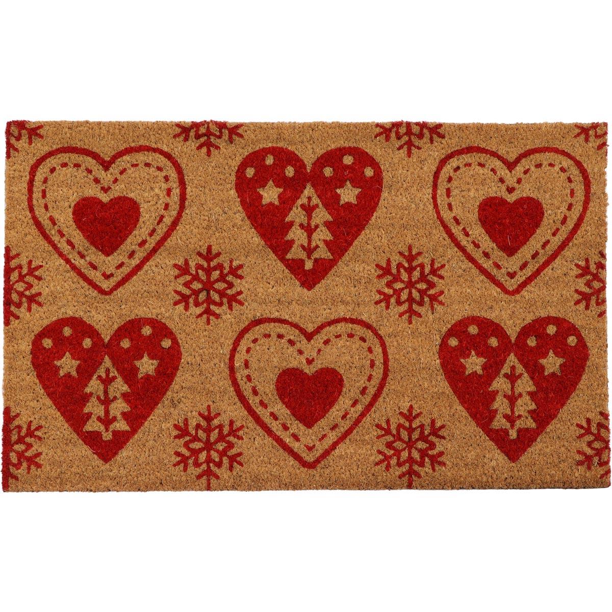 TAPIS IMPRIME 45X75CM COCO COEURS ROUGE