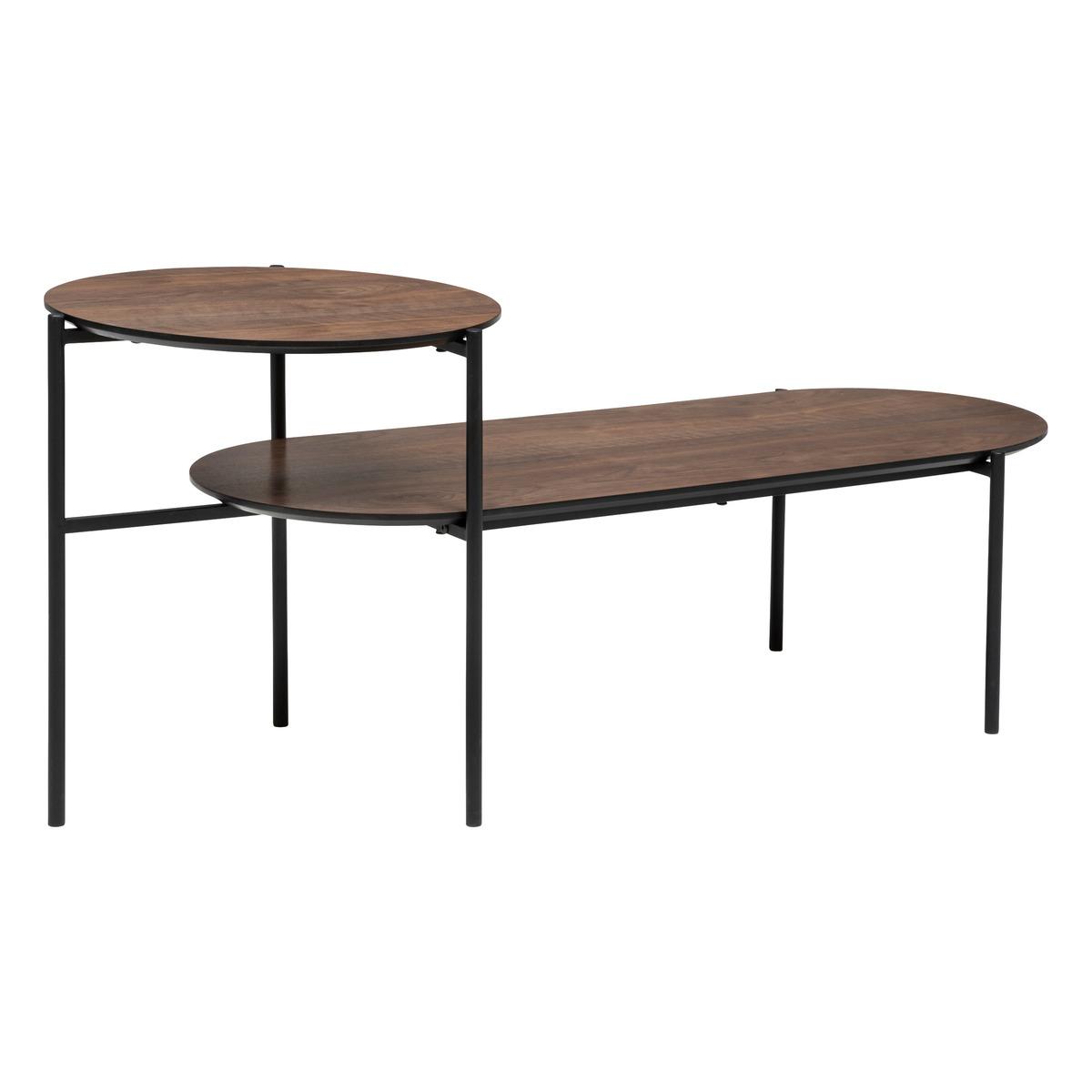 TABLE BASSE 2 NIVEAUX KEMI NOYER