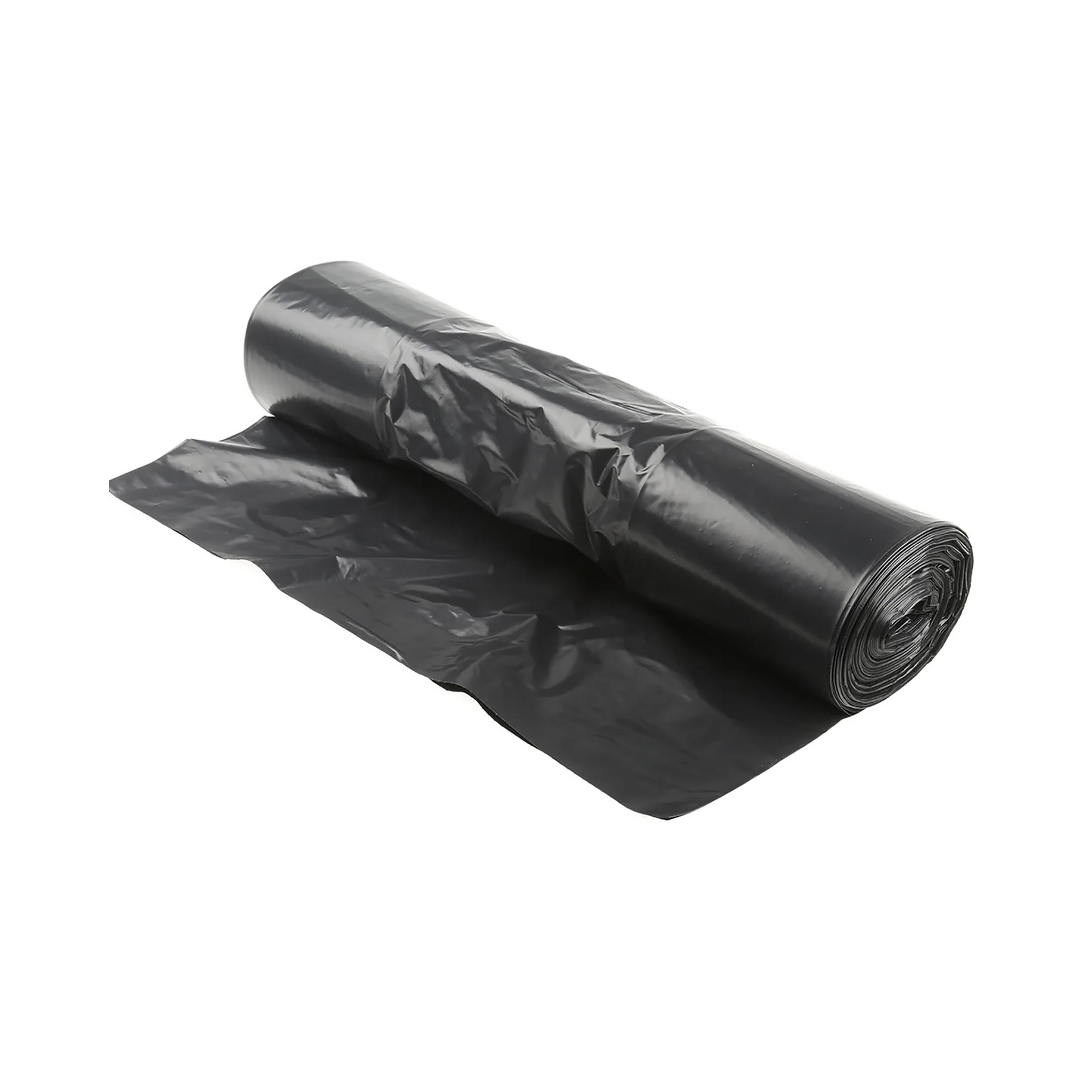 SET 10 SACS POUBELLE 100L PLASTIQUE LIENS COULISSANTS NOIR