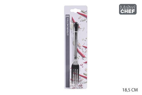 SET 6 FOURCHETTES INOX