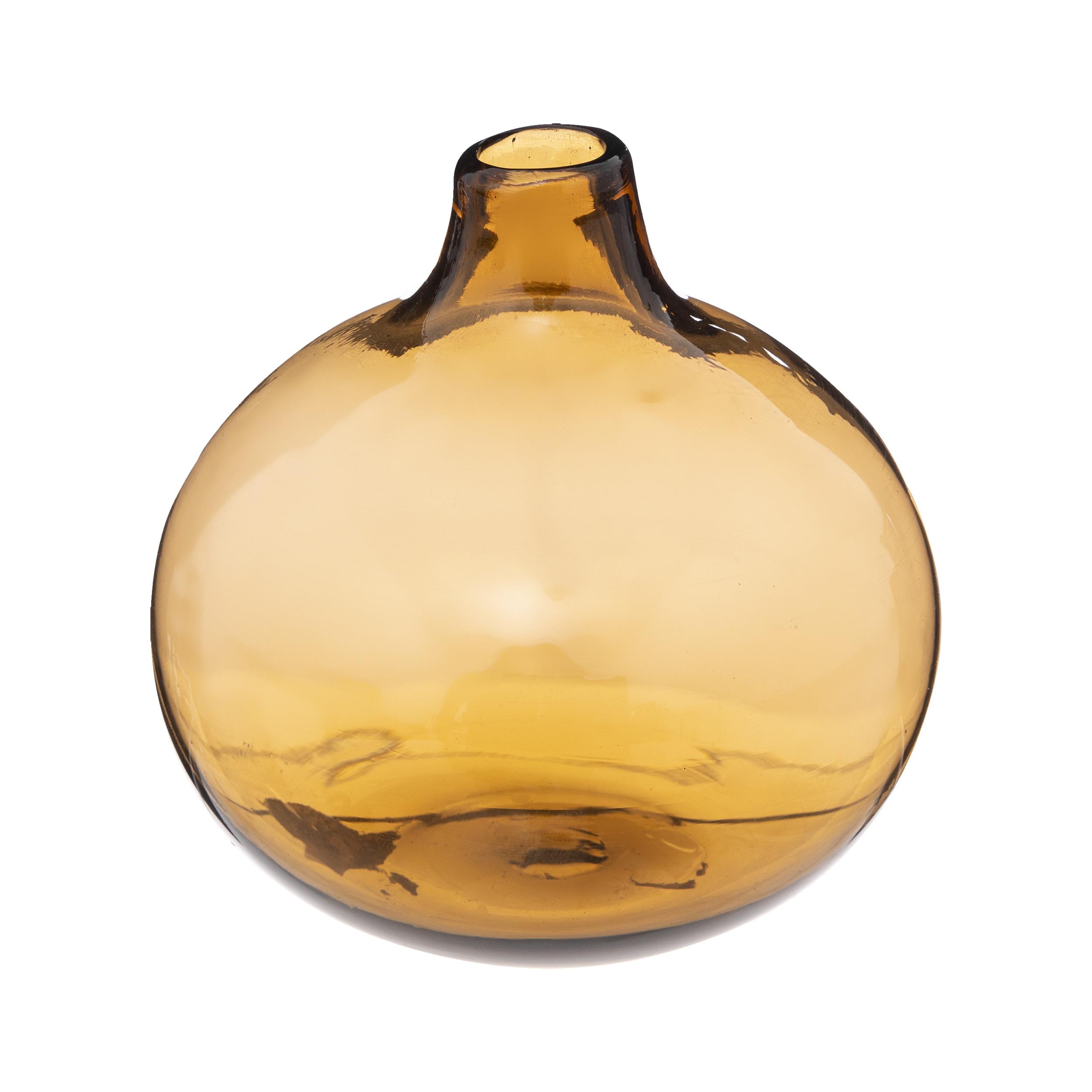 SOLIFLORE VERRE AMBRE D.12CM