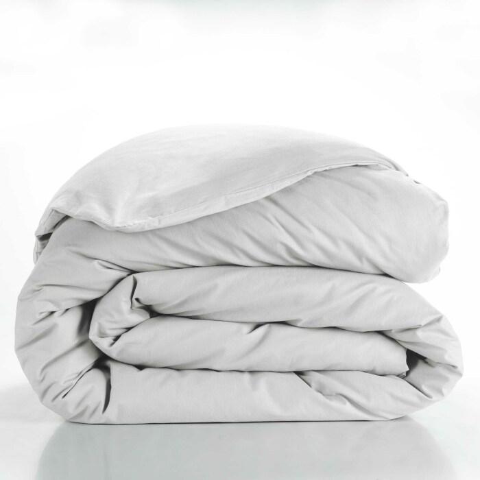 HOUSSE COUETTE 240X220CM UNI 57 FILS LINA BLANC