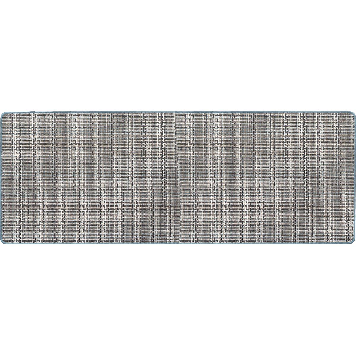 TAPIS PIXEL 45X120CM POLYESTER TISSE BLEU
