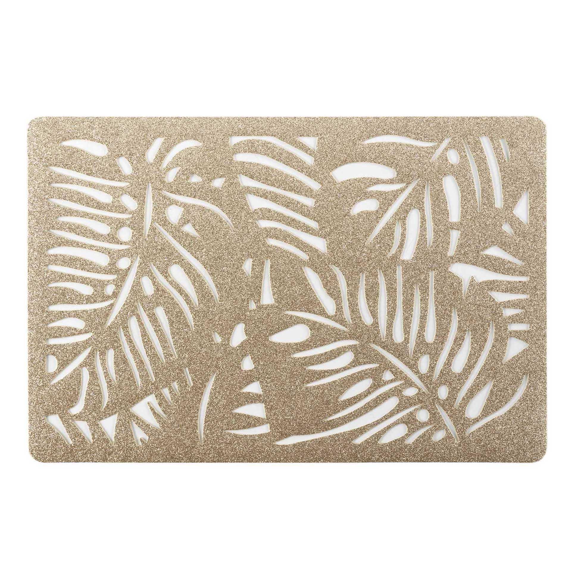 SET TABLE 30X45CM AJOURE PAILLETTES LENA OR