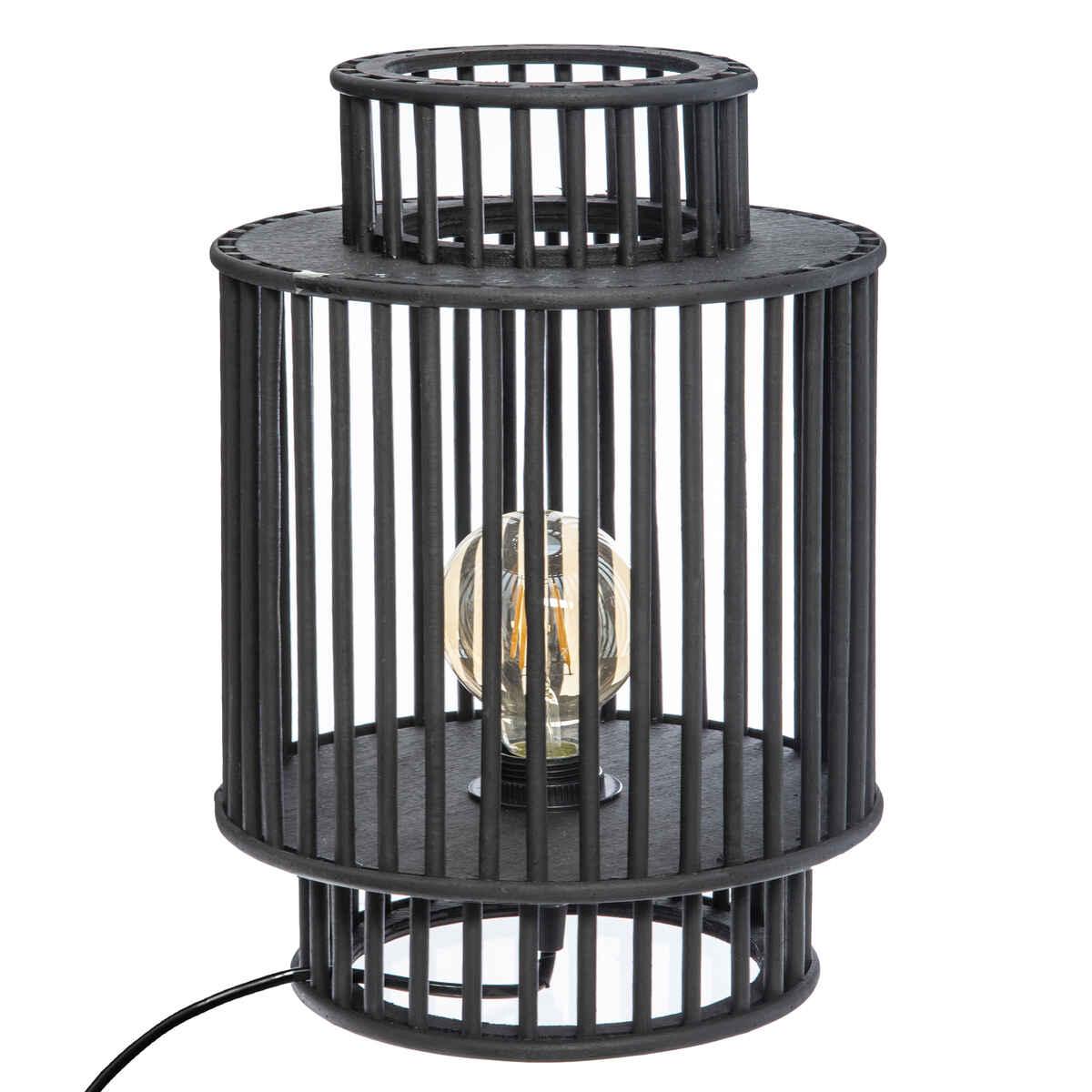 LAMPE BAMBOU NOIR SLOW H.35CM