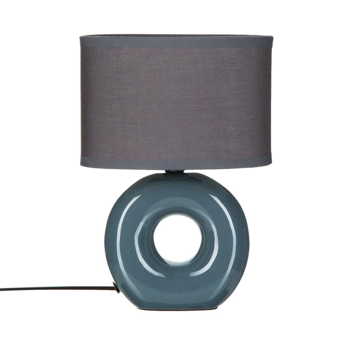 LAMPE CERAMIQUE PIED ROND H.26CM