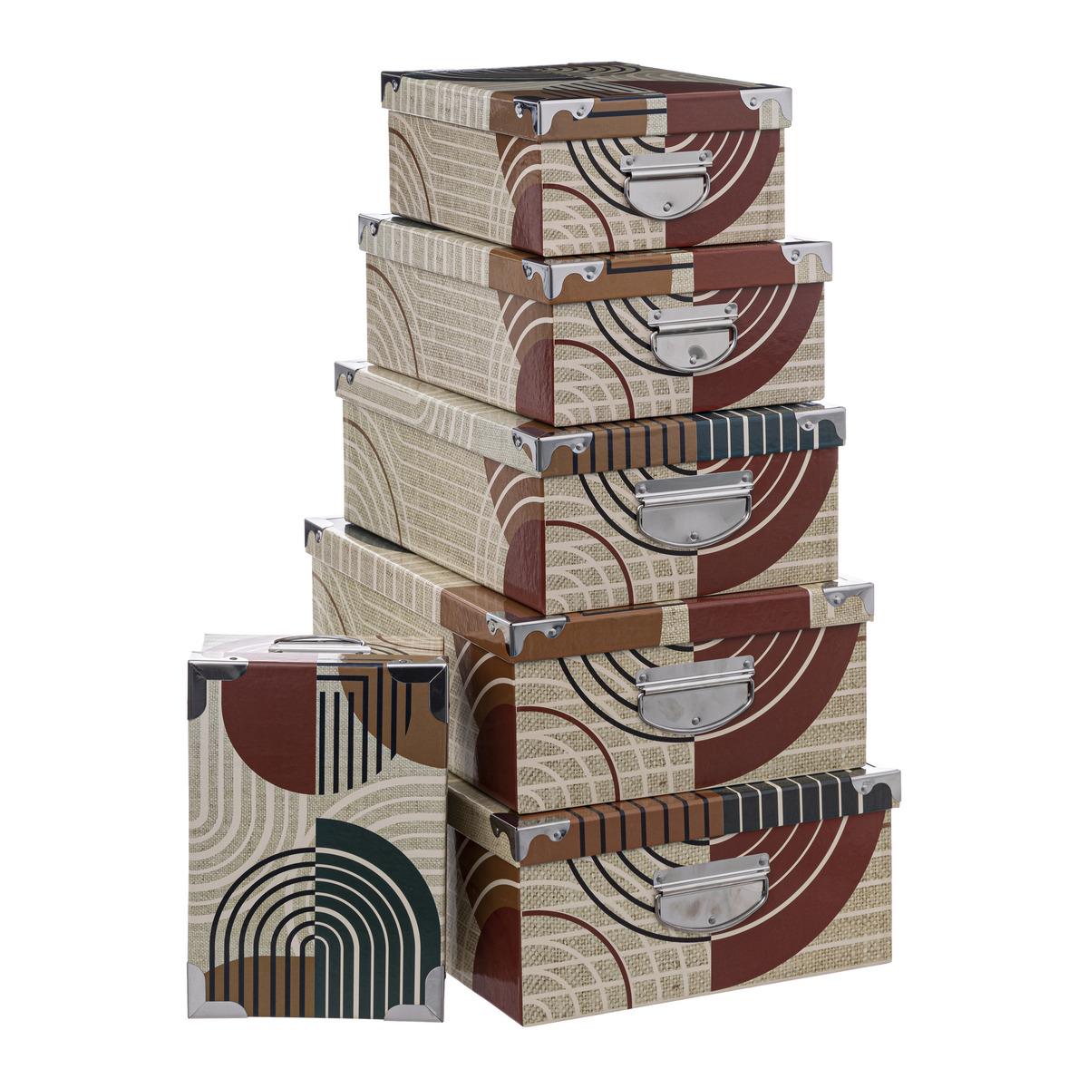 BOITE COINS METAL ABSTRAIT D.36X24.5X12.5CM