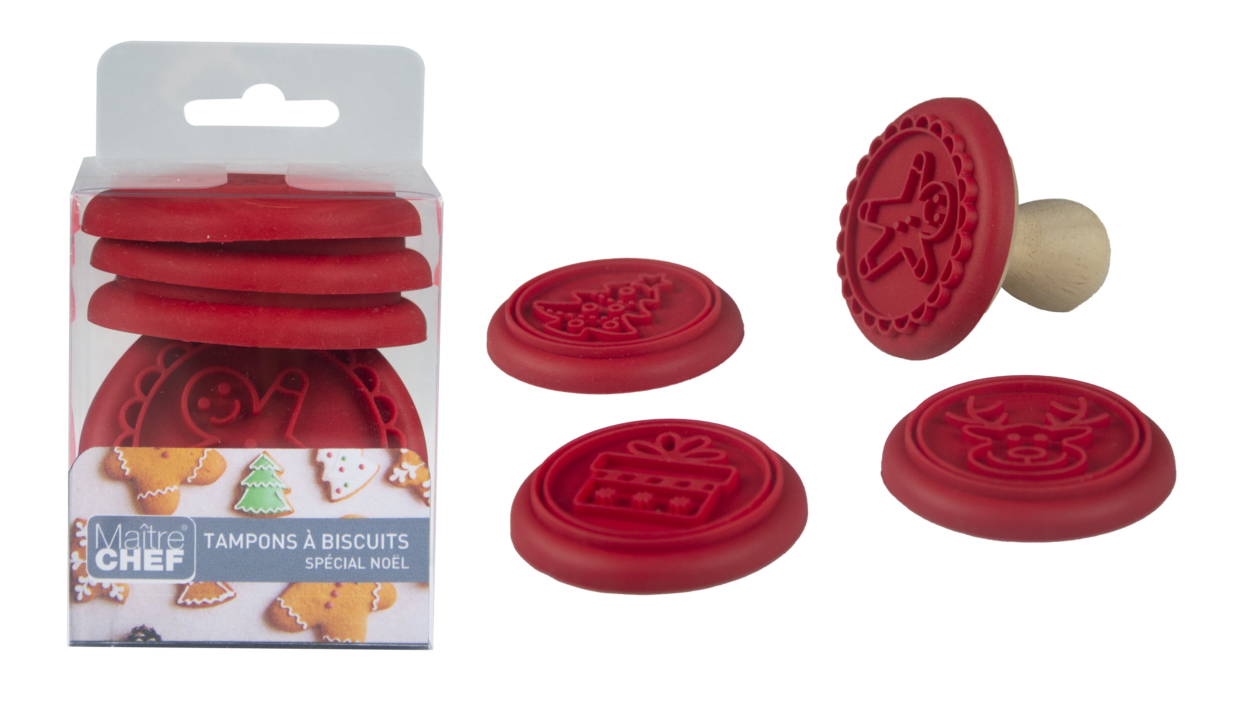 Kit Tampon à biscuit - Noël - Silicone