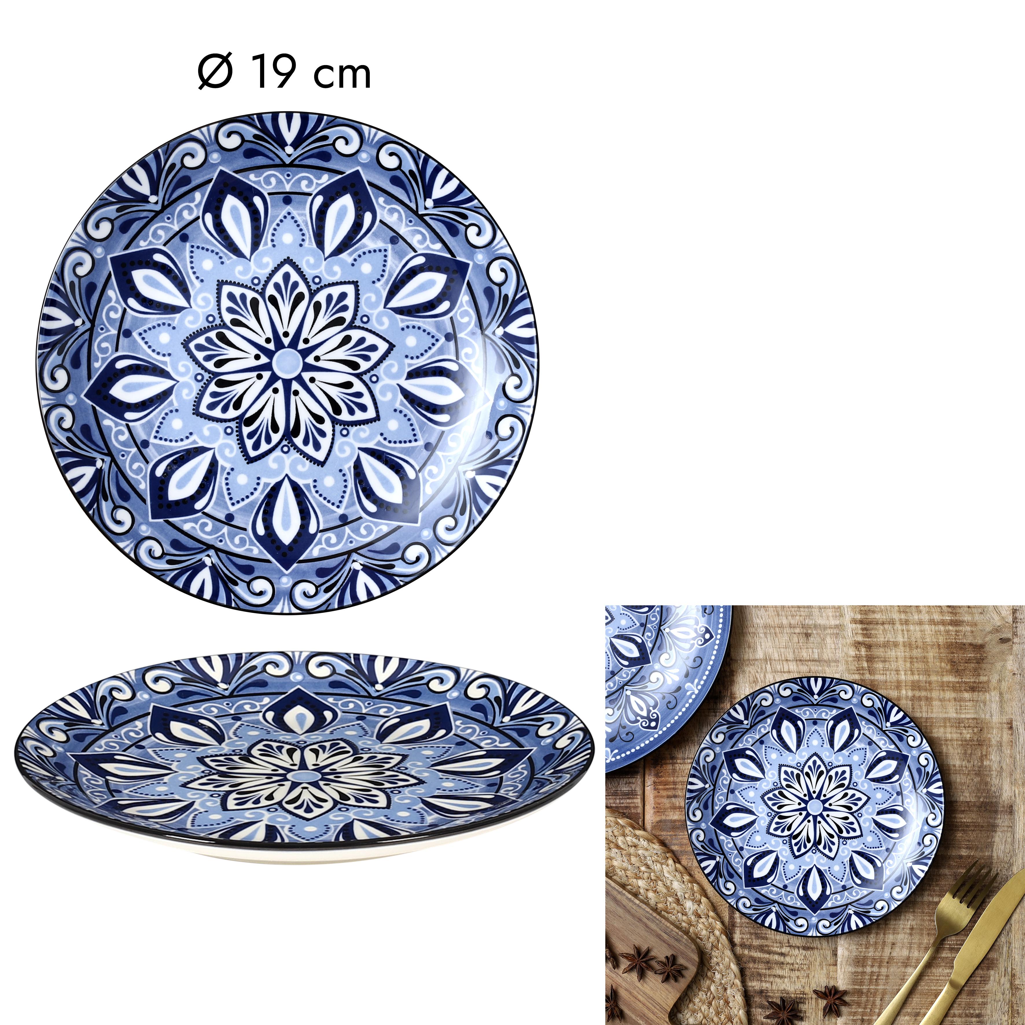 ASSIETTE JAIPUR BLEUE D.19CM