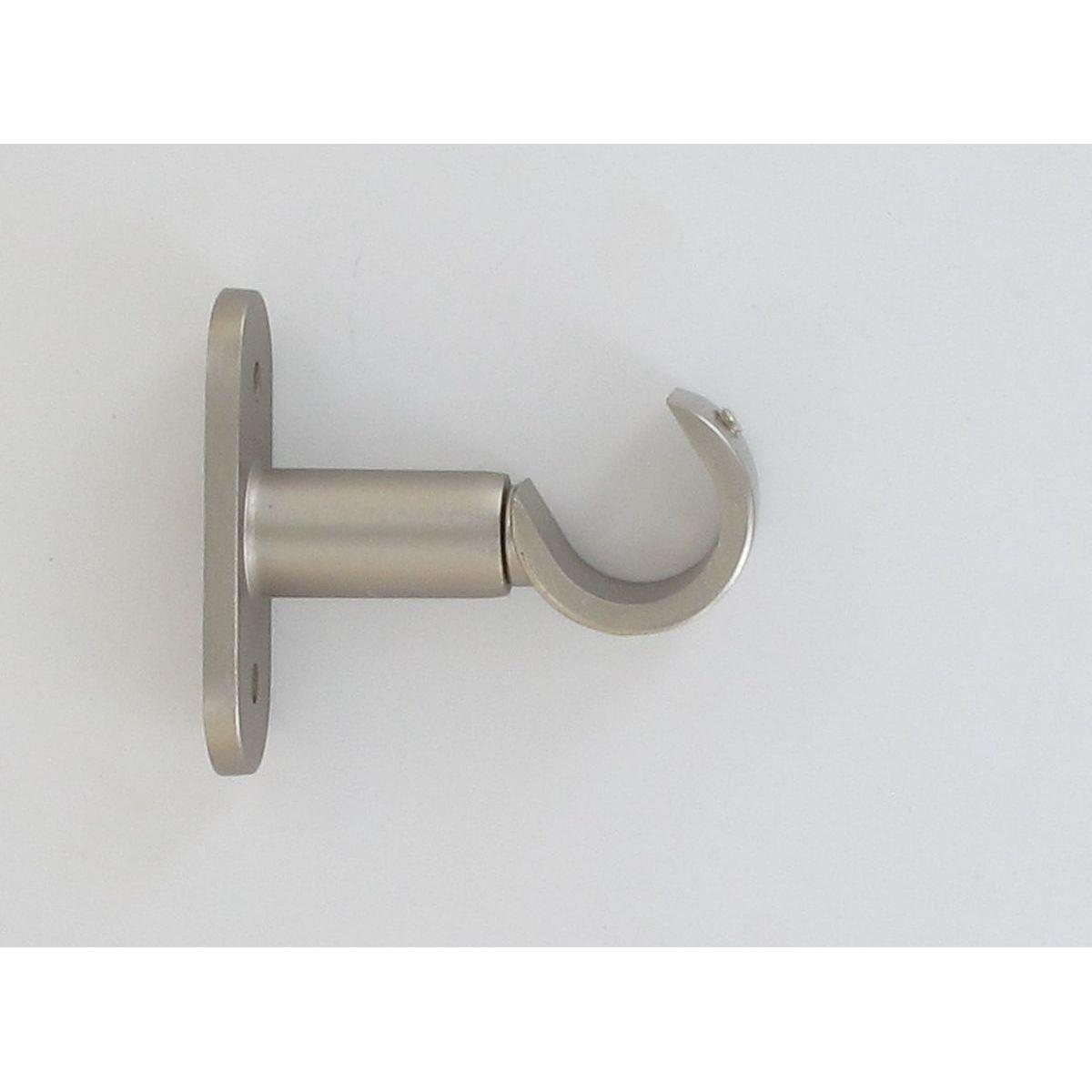 SUPPORT SIMPLE OUVERT D20 50 MM X2 ARGENT MAT