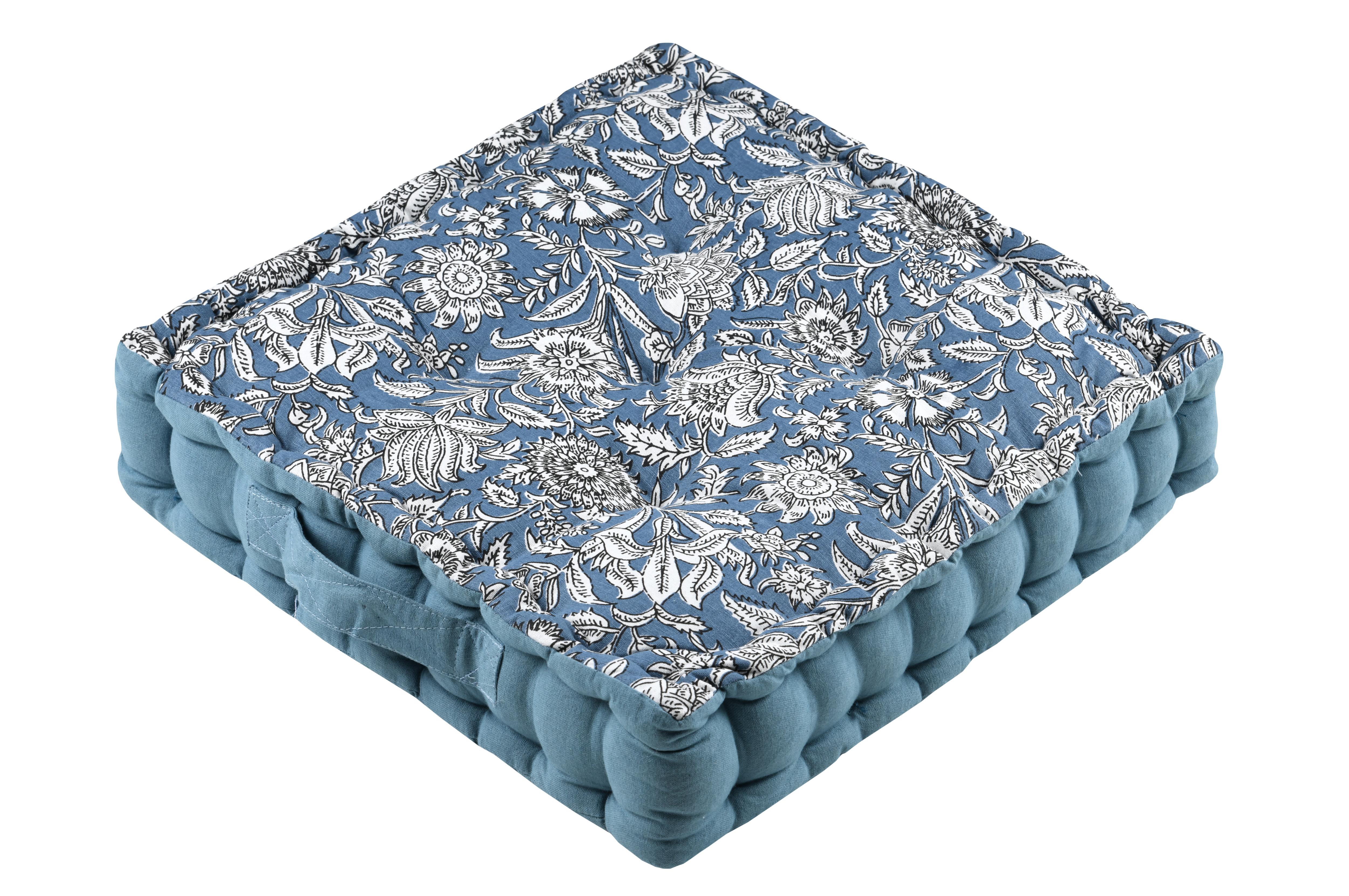 JULIANNE COUSSIN SOL 45X45X10CM BLEU