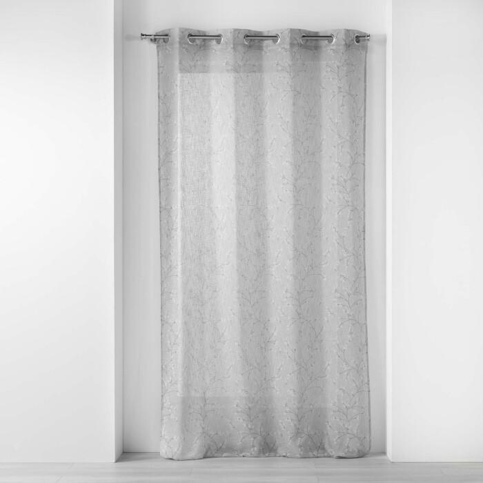 PANNEAU A OEILLETS 140X240CM IMPRIME SALOME GRIS