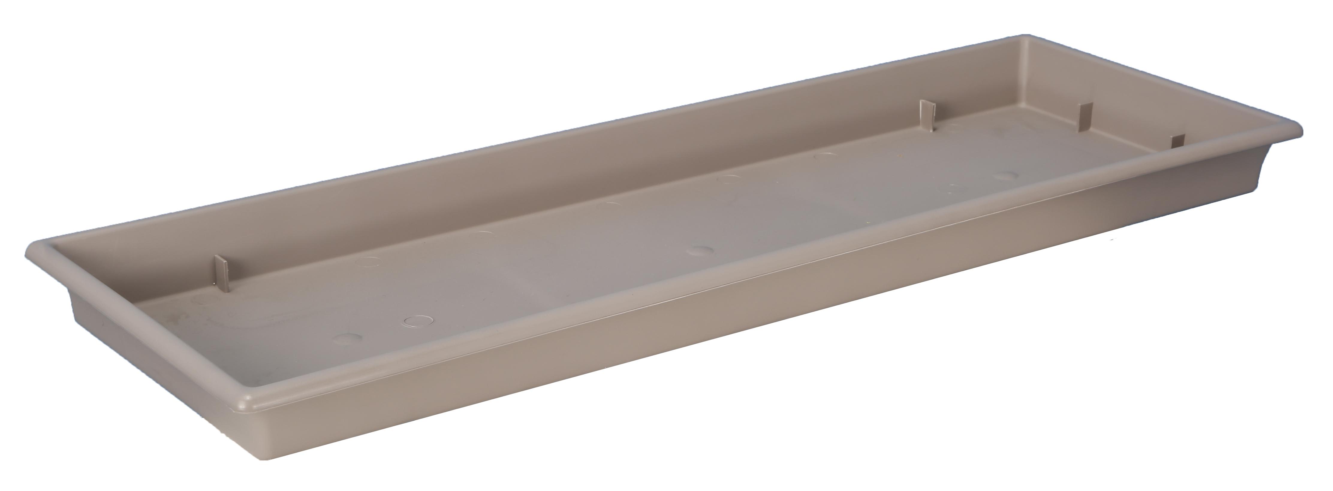 PLATEAU RESINE RECTANGULAIRE 36 CM X 16 CM TAUPE