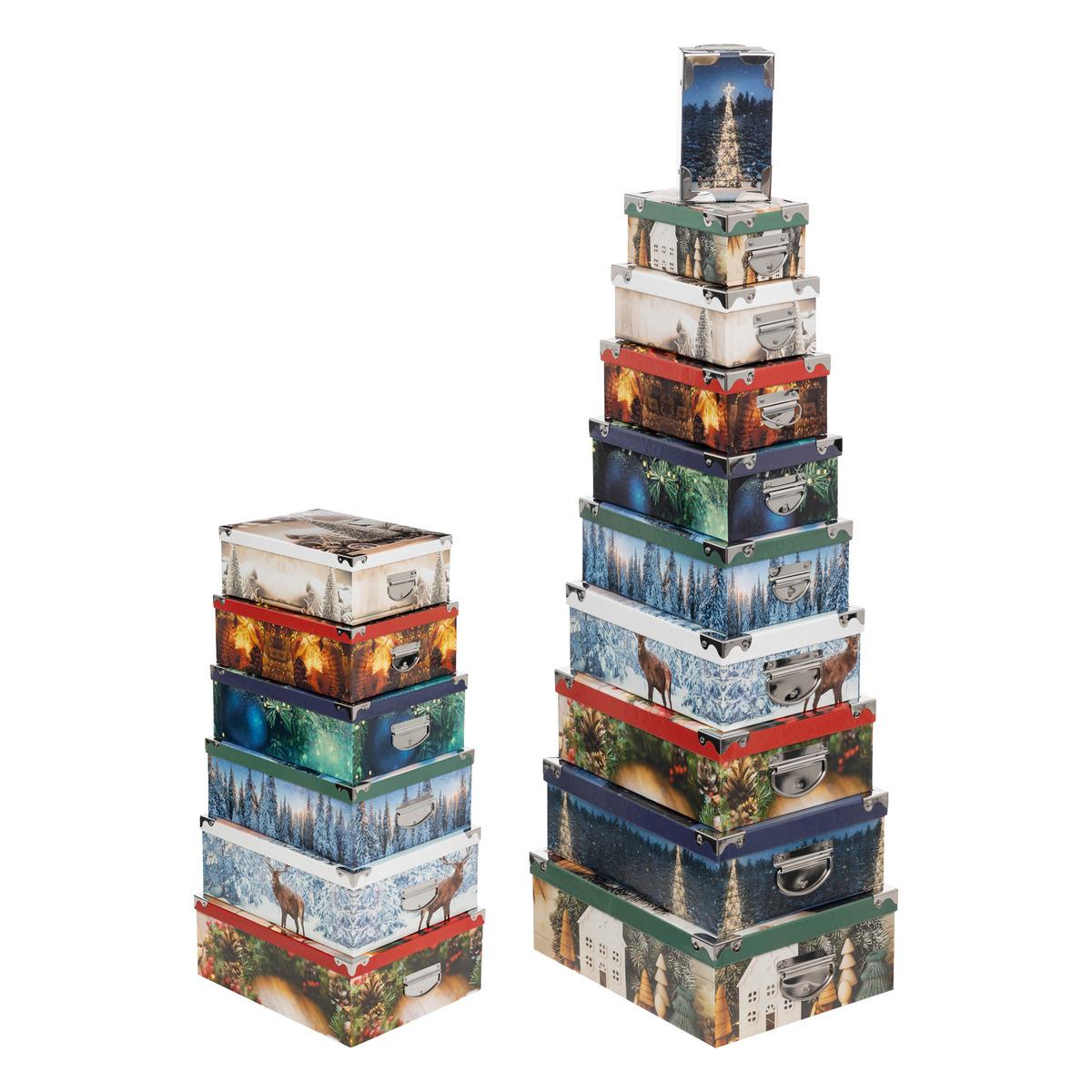 BOITE RECTANGLE IMPRIME TRADITIONNEL D.32.5X24.5X11.5CM