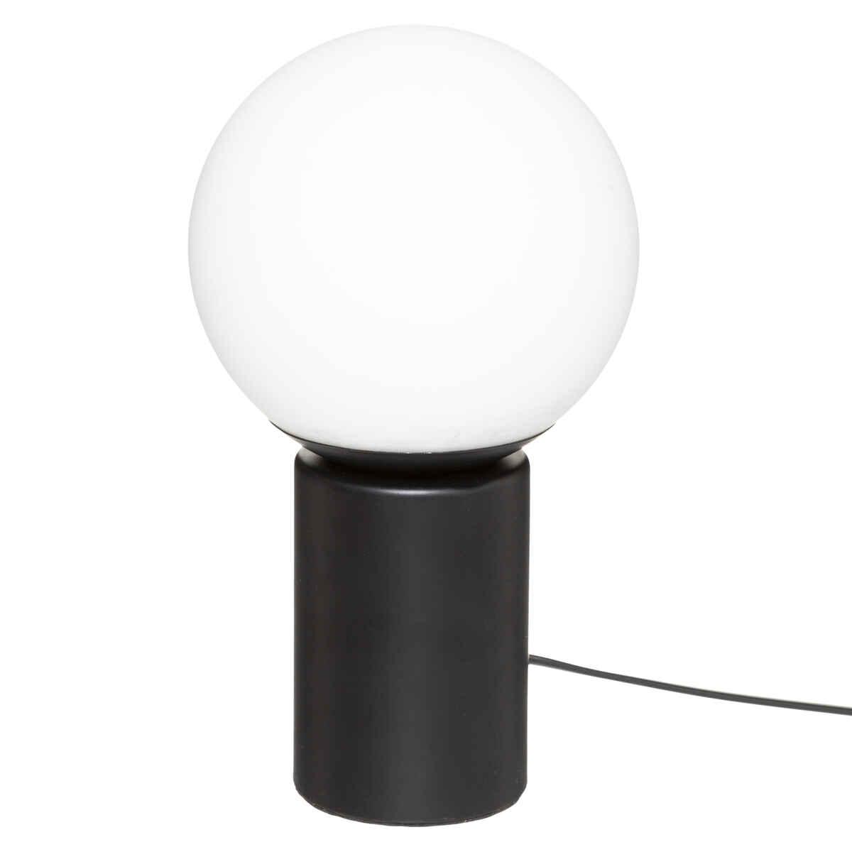 LAMPE TOUCH BOULE LOU NOIR H.26CM