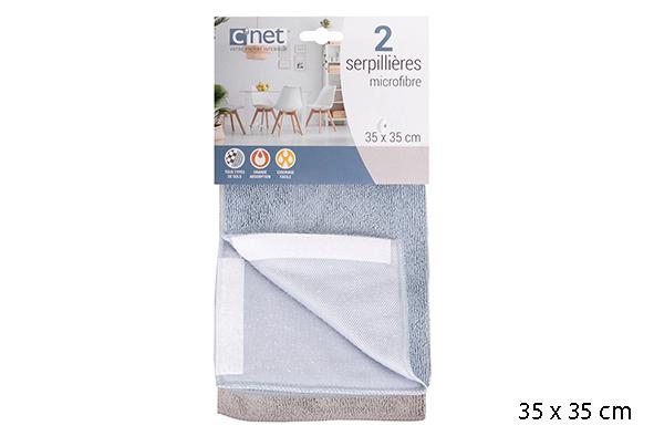 LOT2 SERPILLERES MICROFIBRE SCRATCH  GREGE BLEU