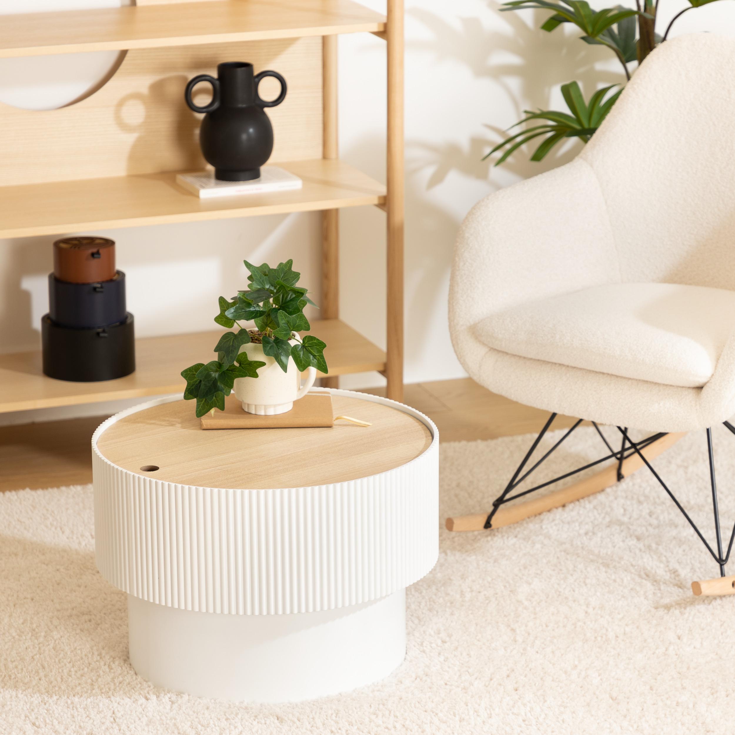 TABLE BASSE COFFRE ENOLA BLANC