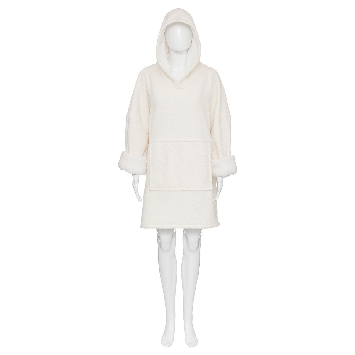 PLAID SWEAT BOUCLET IVOIRE