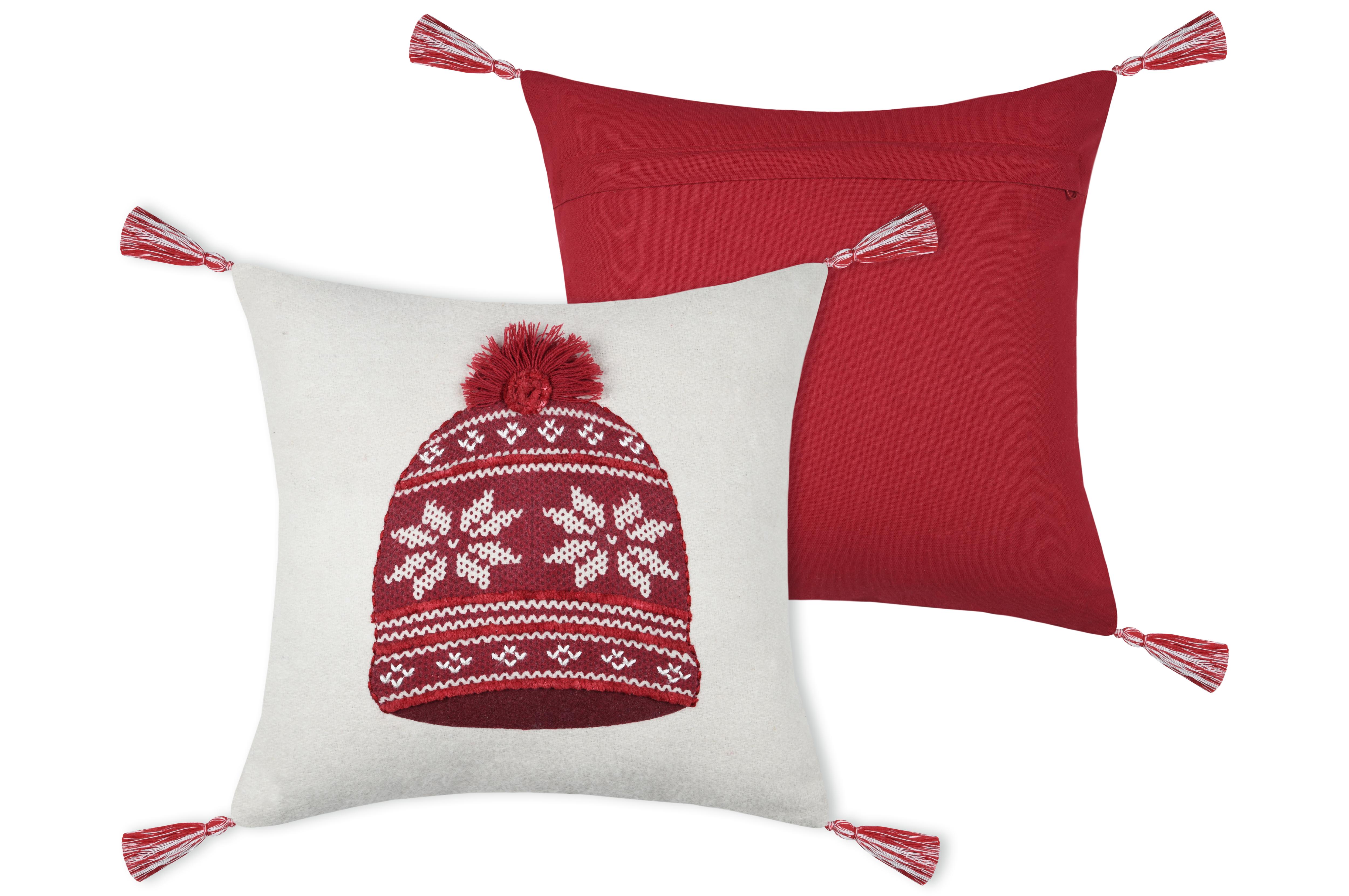 ARVAN COUSSIN 40X40CM ROUGE FEUTRE