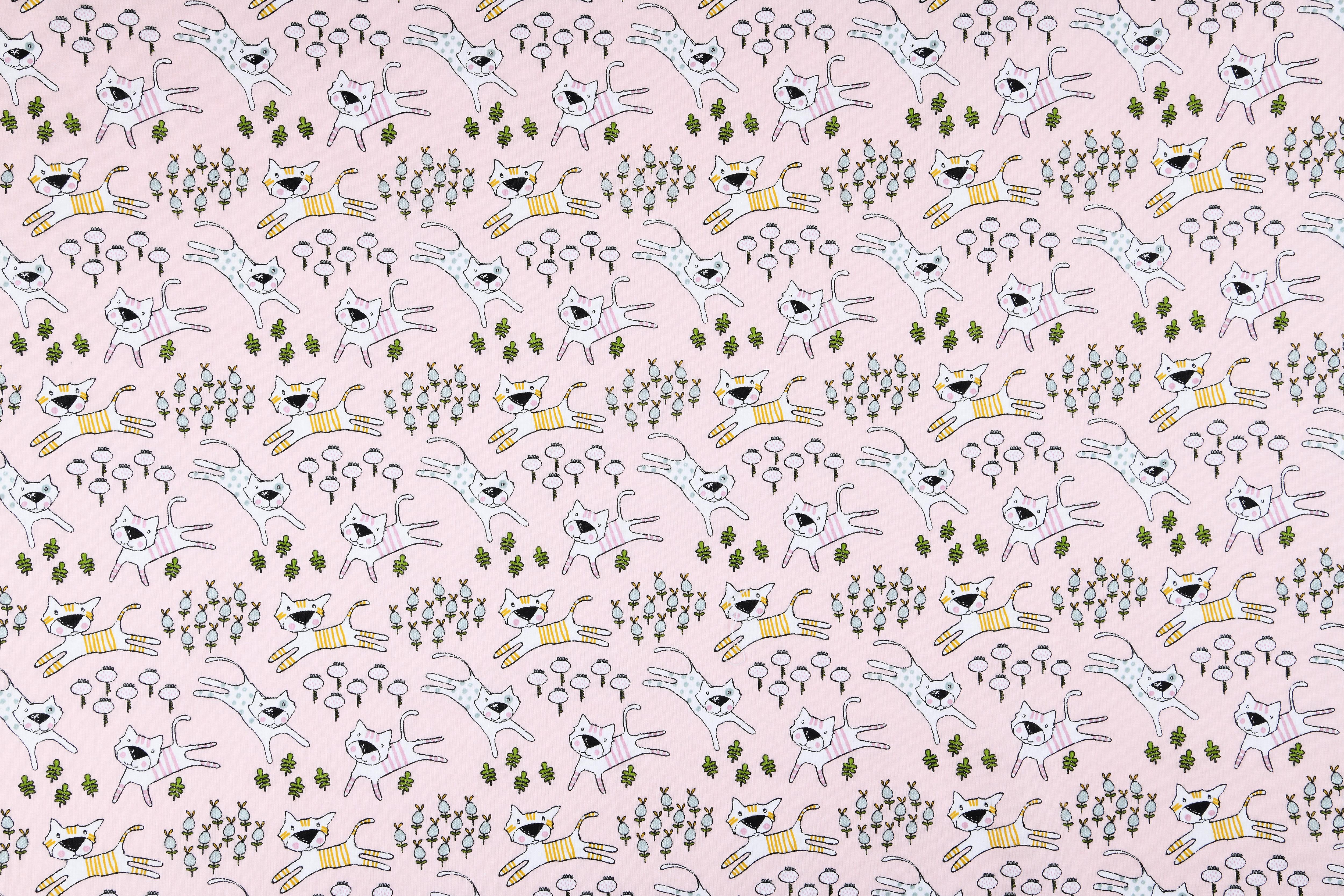 MINOU TOILE HERAULT 140CM COTON ROSE-2