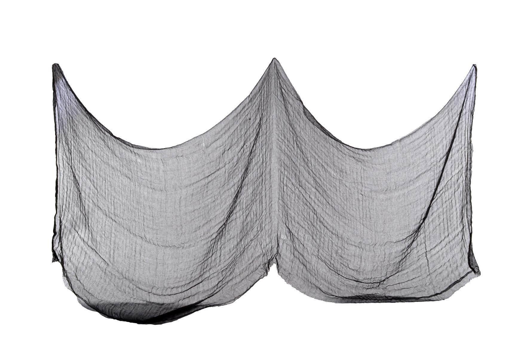 TISSU NOIR DE DECO OU NAPPE 215X152CM