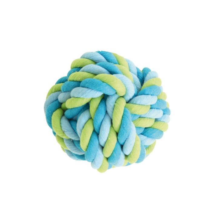 JOUET CORDE BALLE D.15CM BLEU VERT