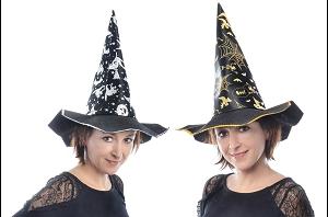 CHAPEAU SORCIERE ADULTE BRILLANTS ET SEQUINS 39X35 CM ADULTE