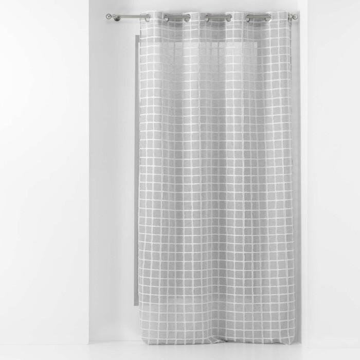 PANNEAU A OEILLETS 140X240CM TISSE FANTAISIE KARRONA GRIS