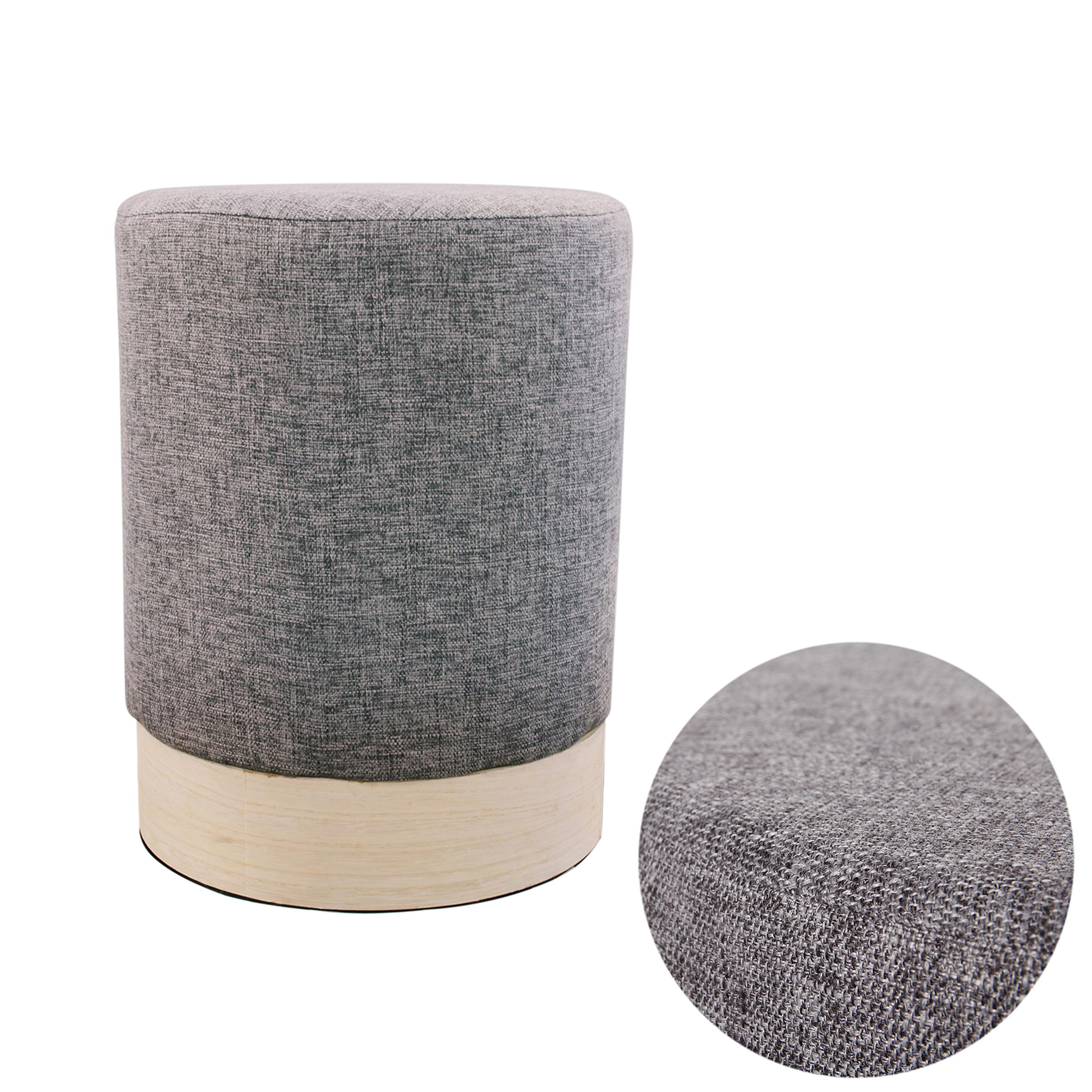 POUF SCANDINAVE CHINE ANTHRACITE 30 CM