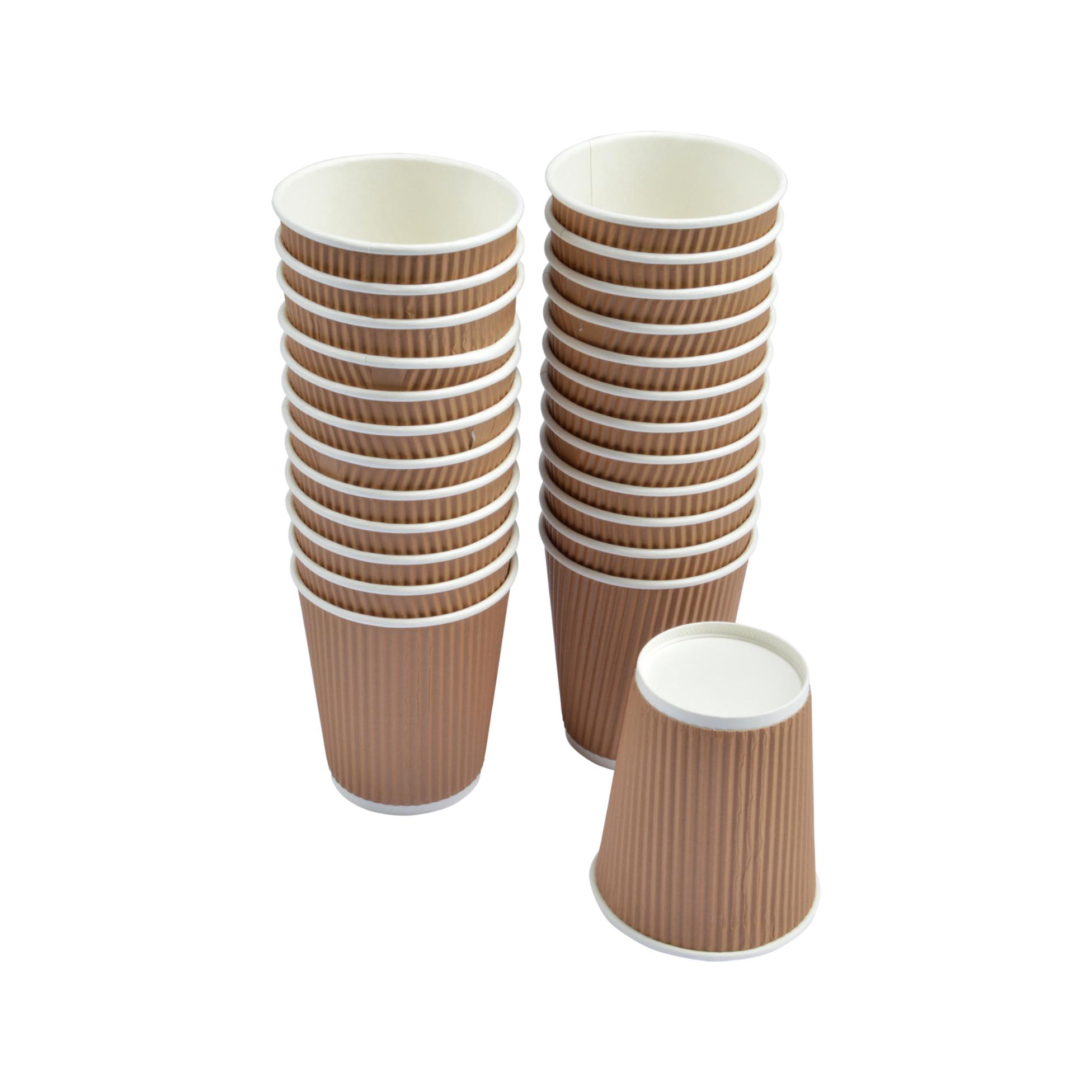 SET 25 GOBELETS CARTON 23CL PAROI ISOLANTE ONDULEE