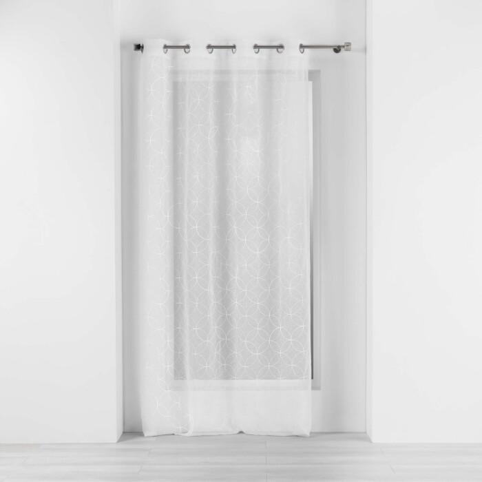 PANNEAU A OEILLETS 140X240CM BRODE OLYMPIA BLANC