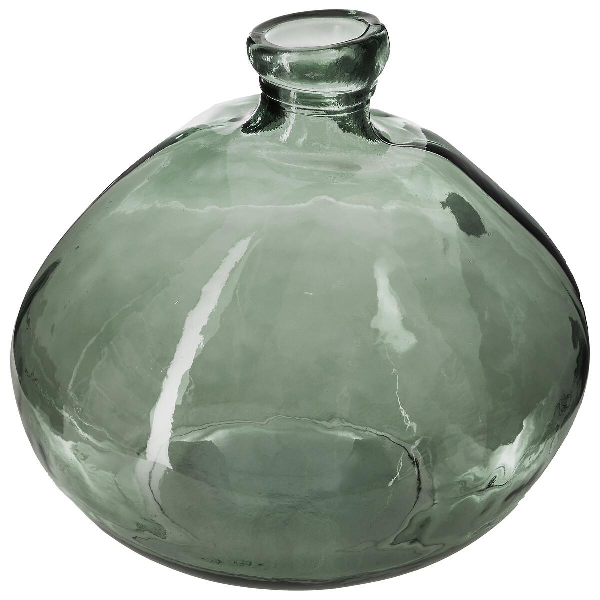 VASE ROND VERRE RECYCLE KAKI D.45CM