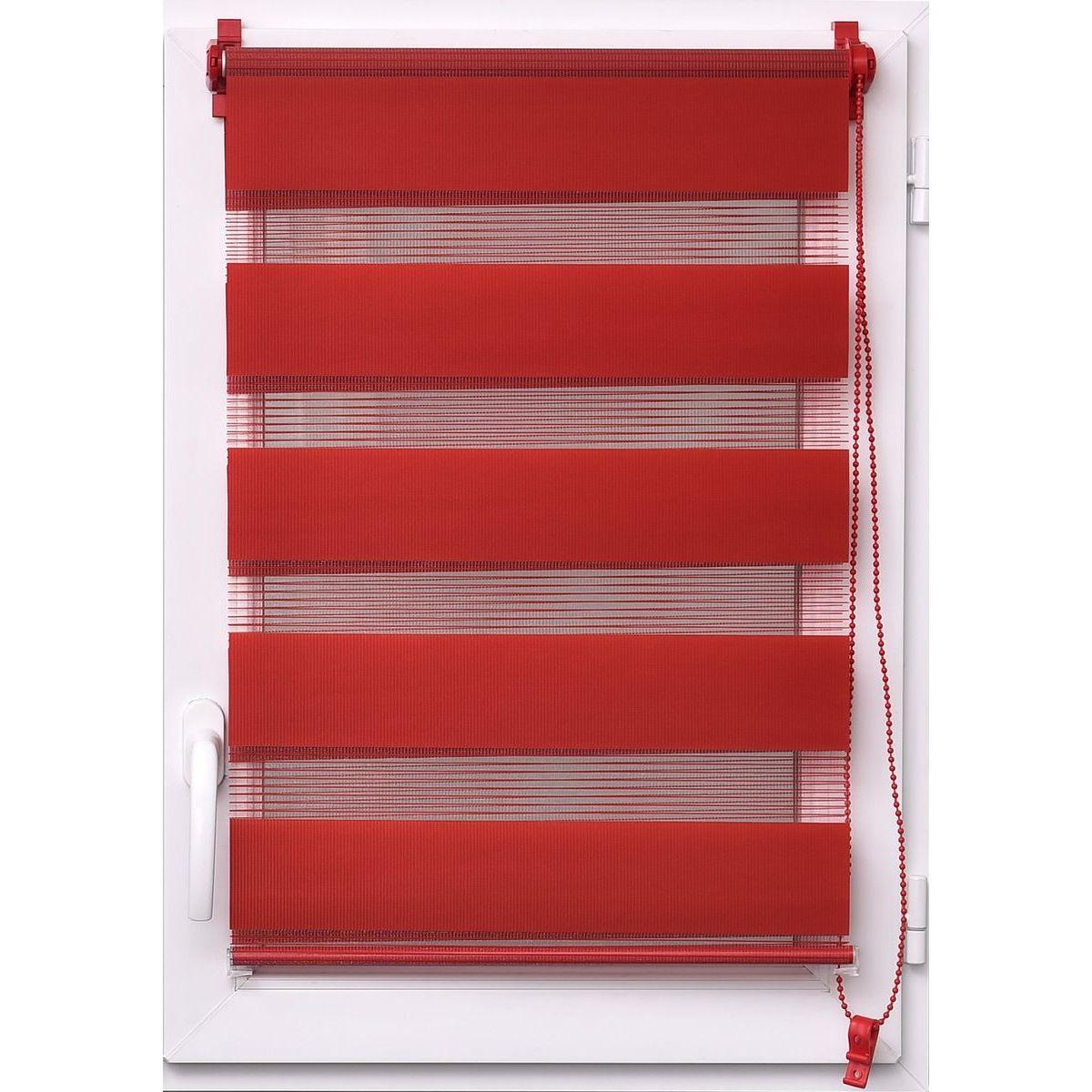 STORE ENROULEUR LUMIERE NUIT 75X180CM ROUGE