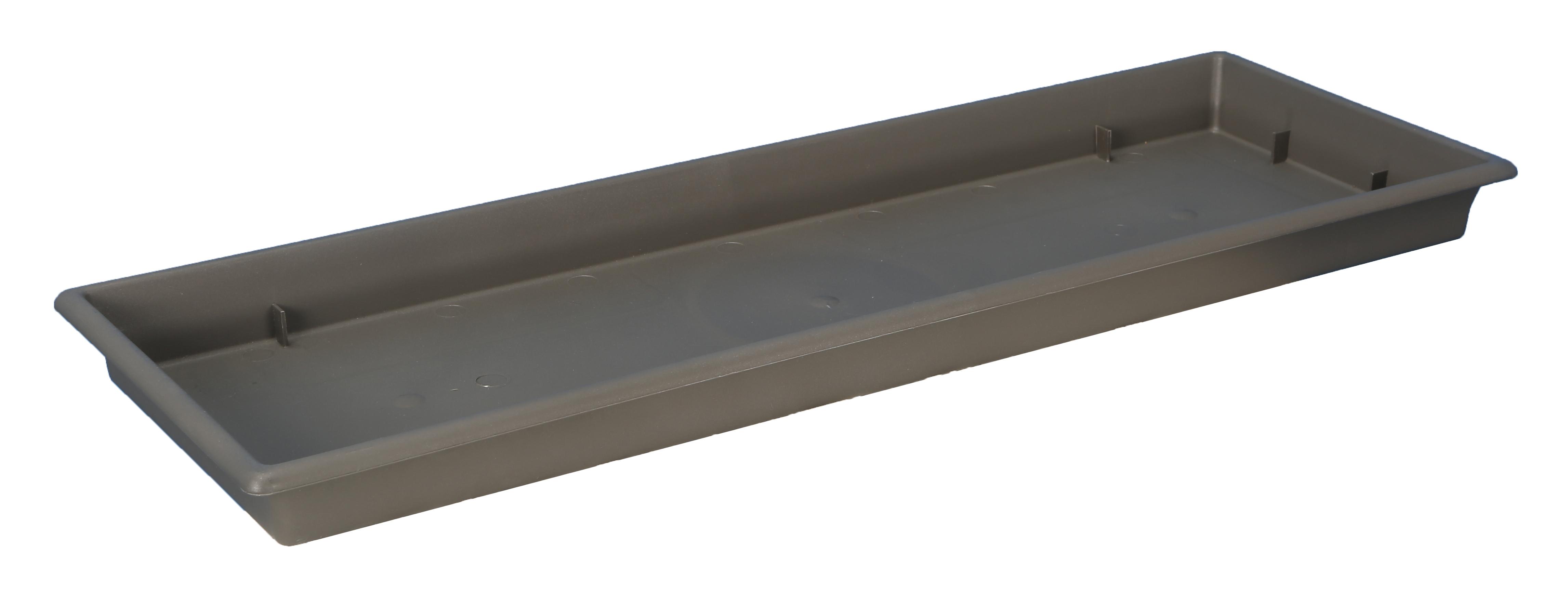 PLATEAU RESINE RECTANGULAIRE 55 CM X 16 CM GRIS
