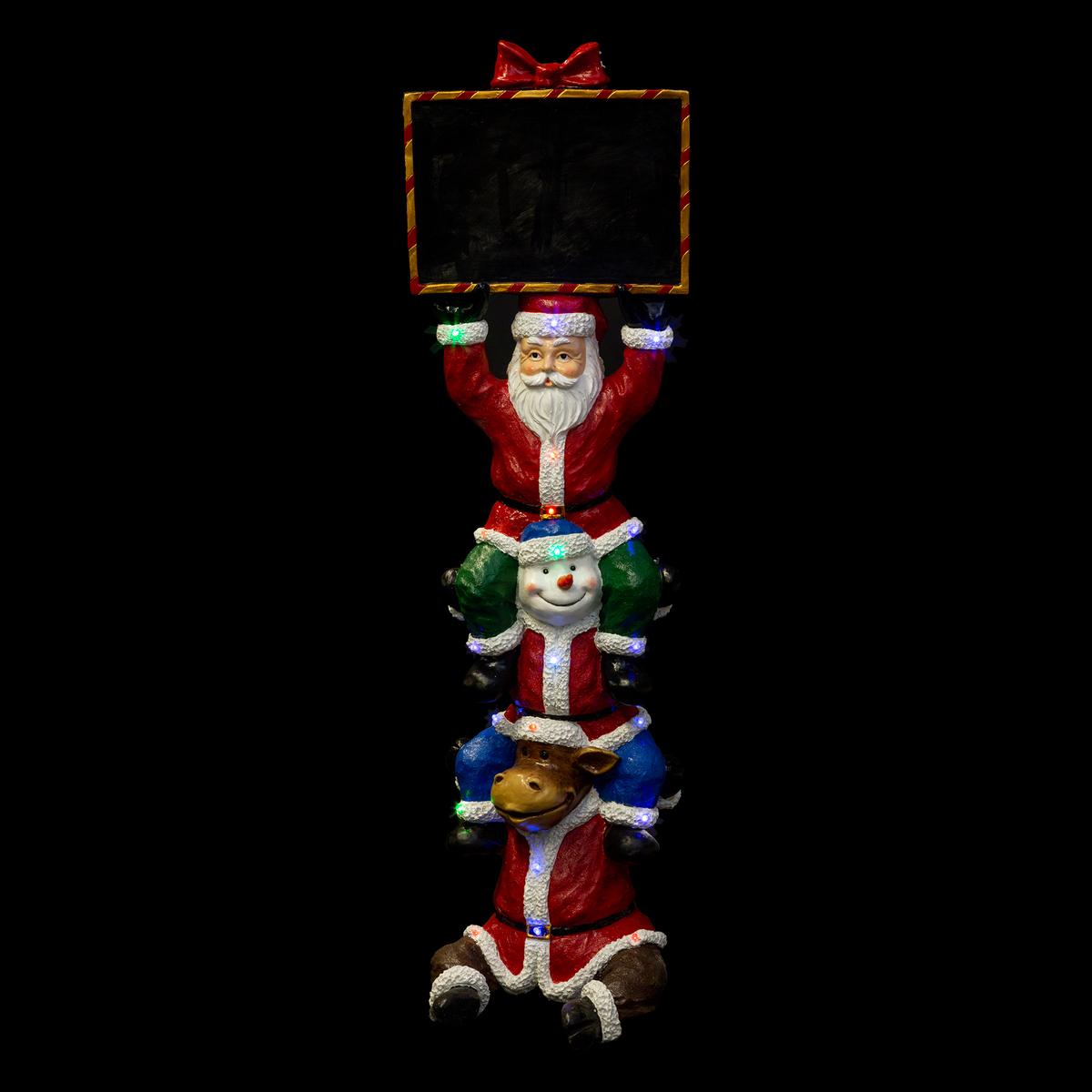 DECO LED PERE NOEL ET AMIS H.150CM 20LEDS
