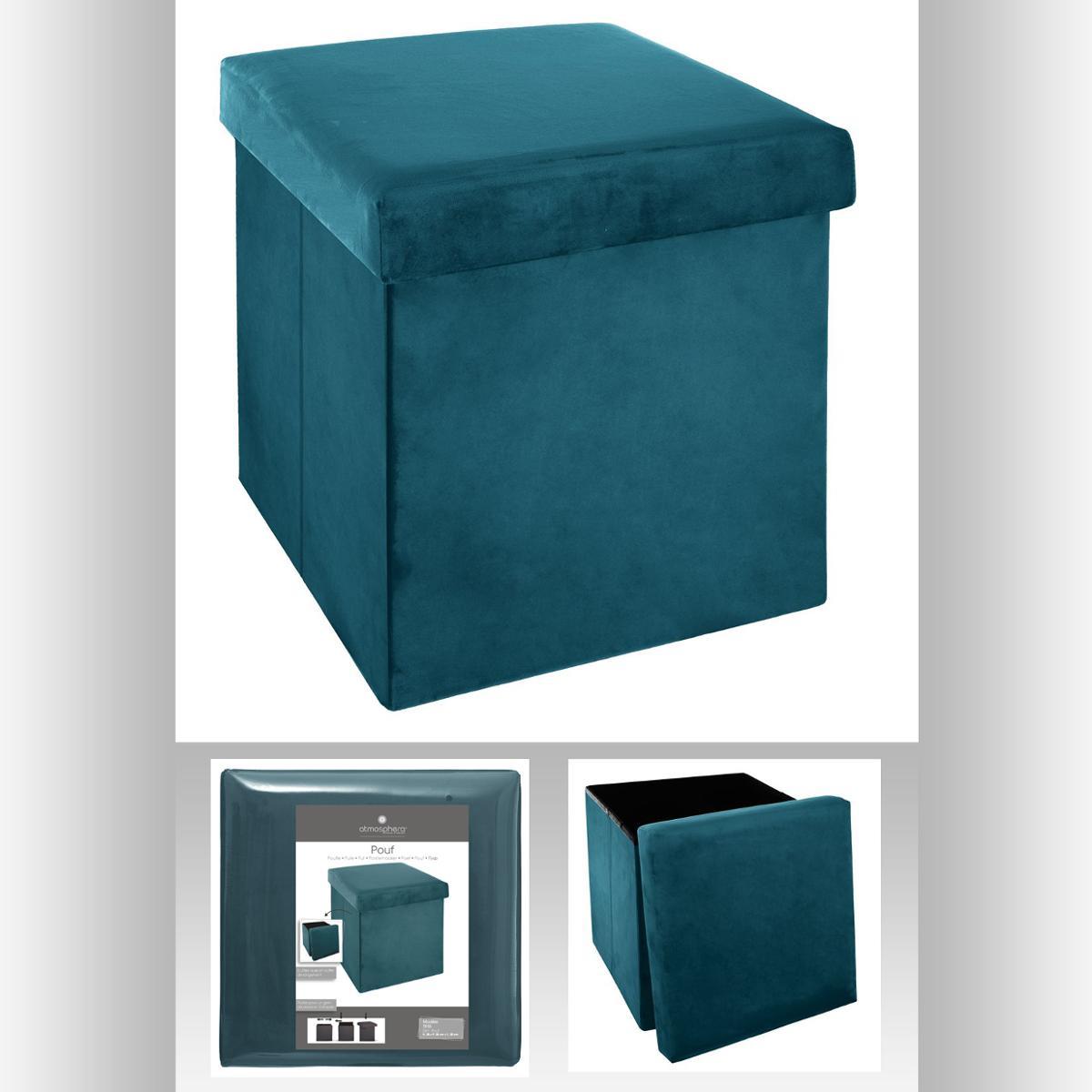 POUF PLIABLE VELOURS CANARD TESS